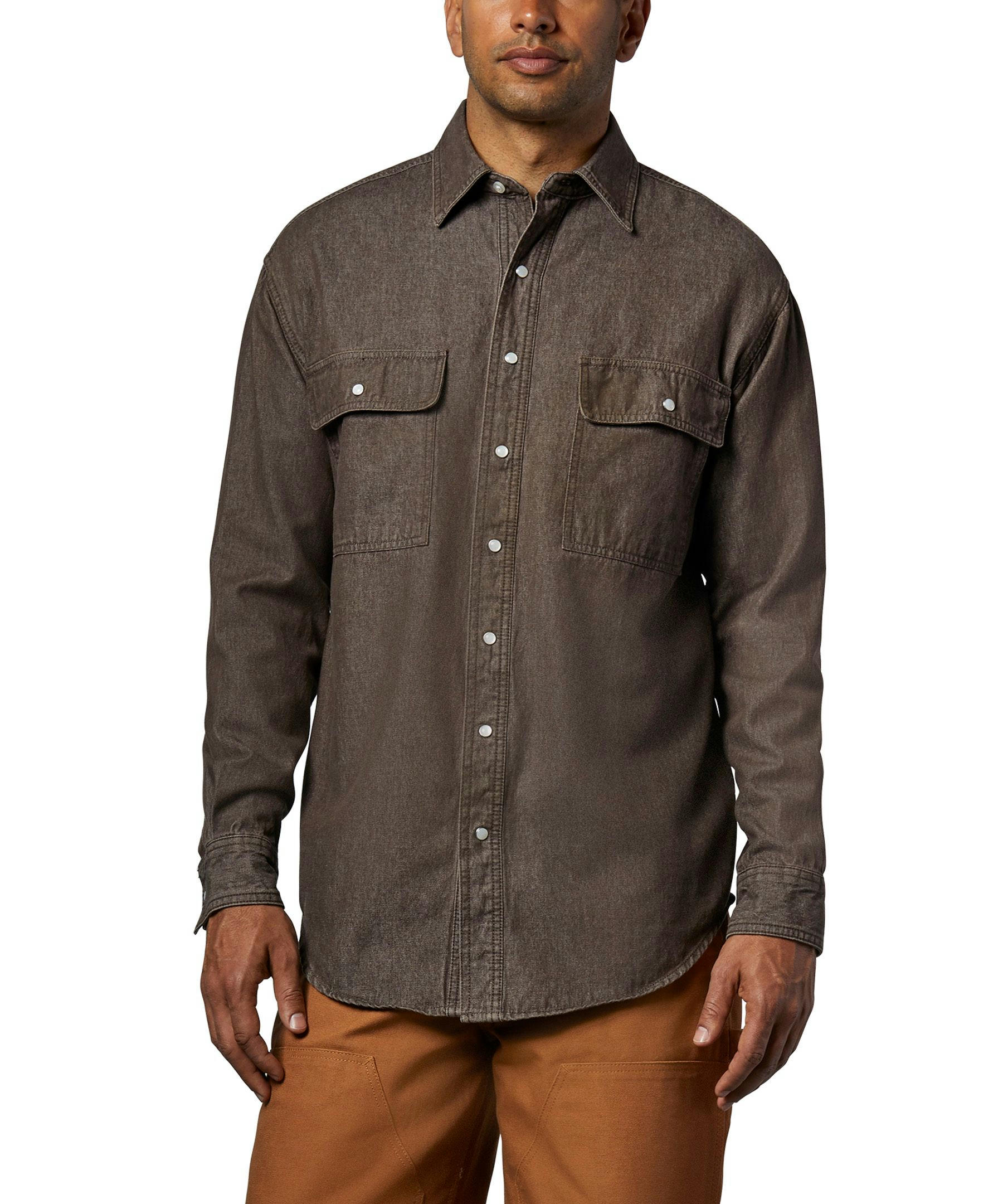 Dakota WorkPro Series Men's Snap Front Coloured Cotton Denim Shirt