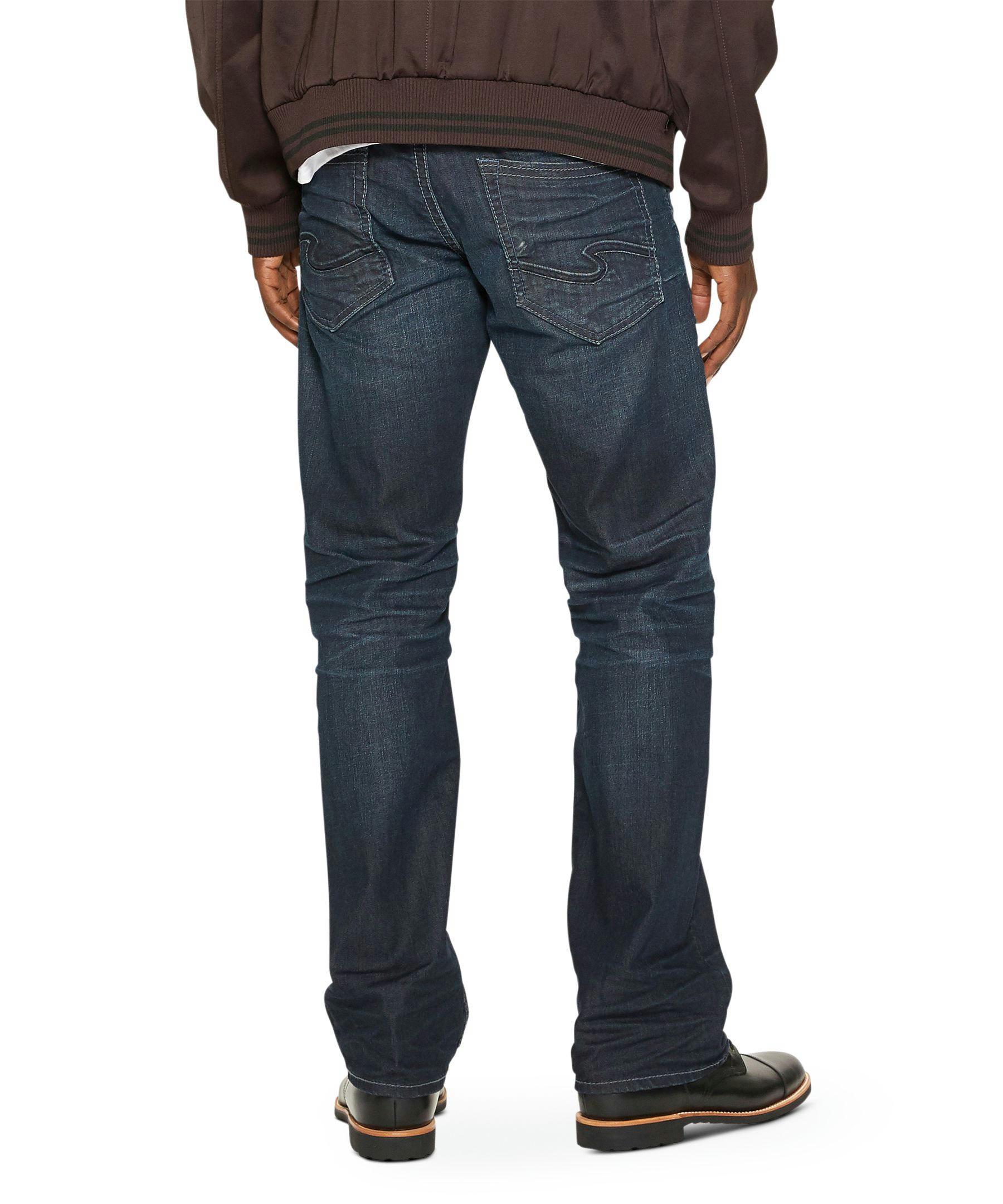 Silver Men's Zac Relaxed Straight Leg Jeans - Dark Wash