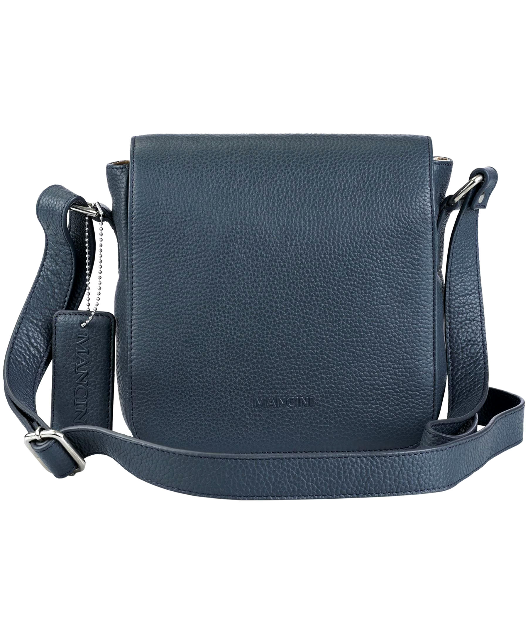 Mancini Leather Goods Women's Pebelled Page Crossbody Bag