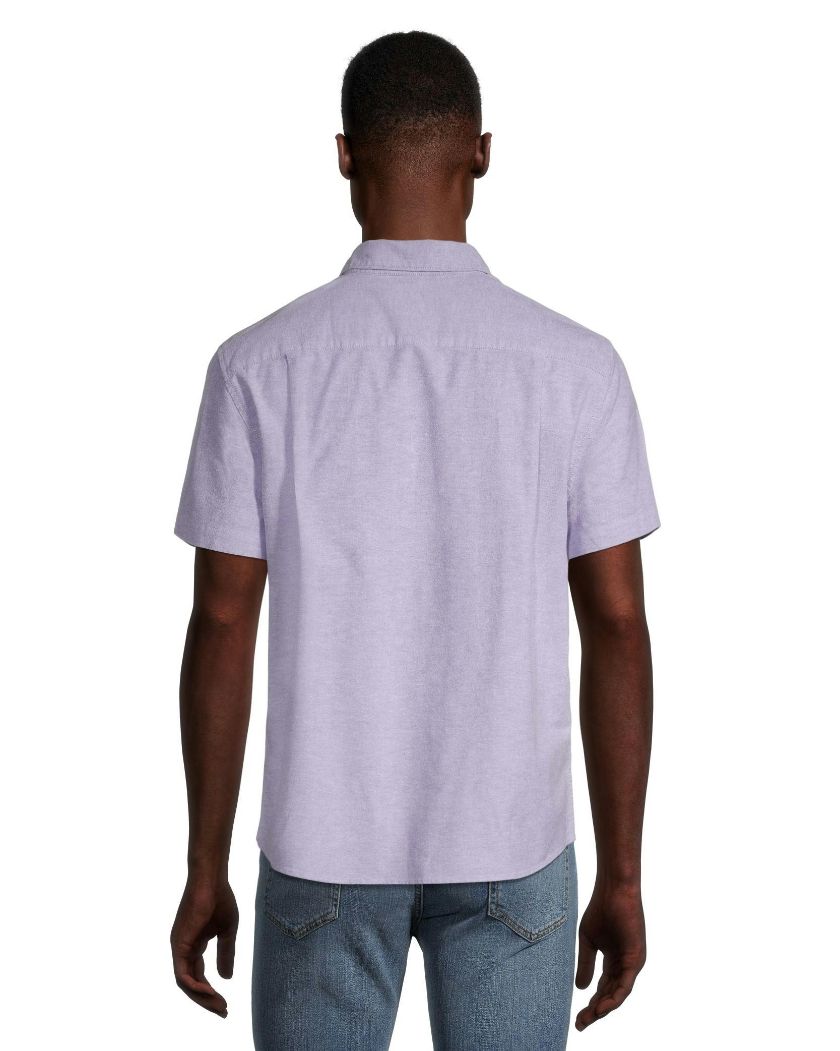 Denver Hayes Men's Modern Fit Short Sleeve Oxford Casual Shirt