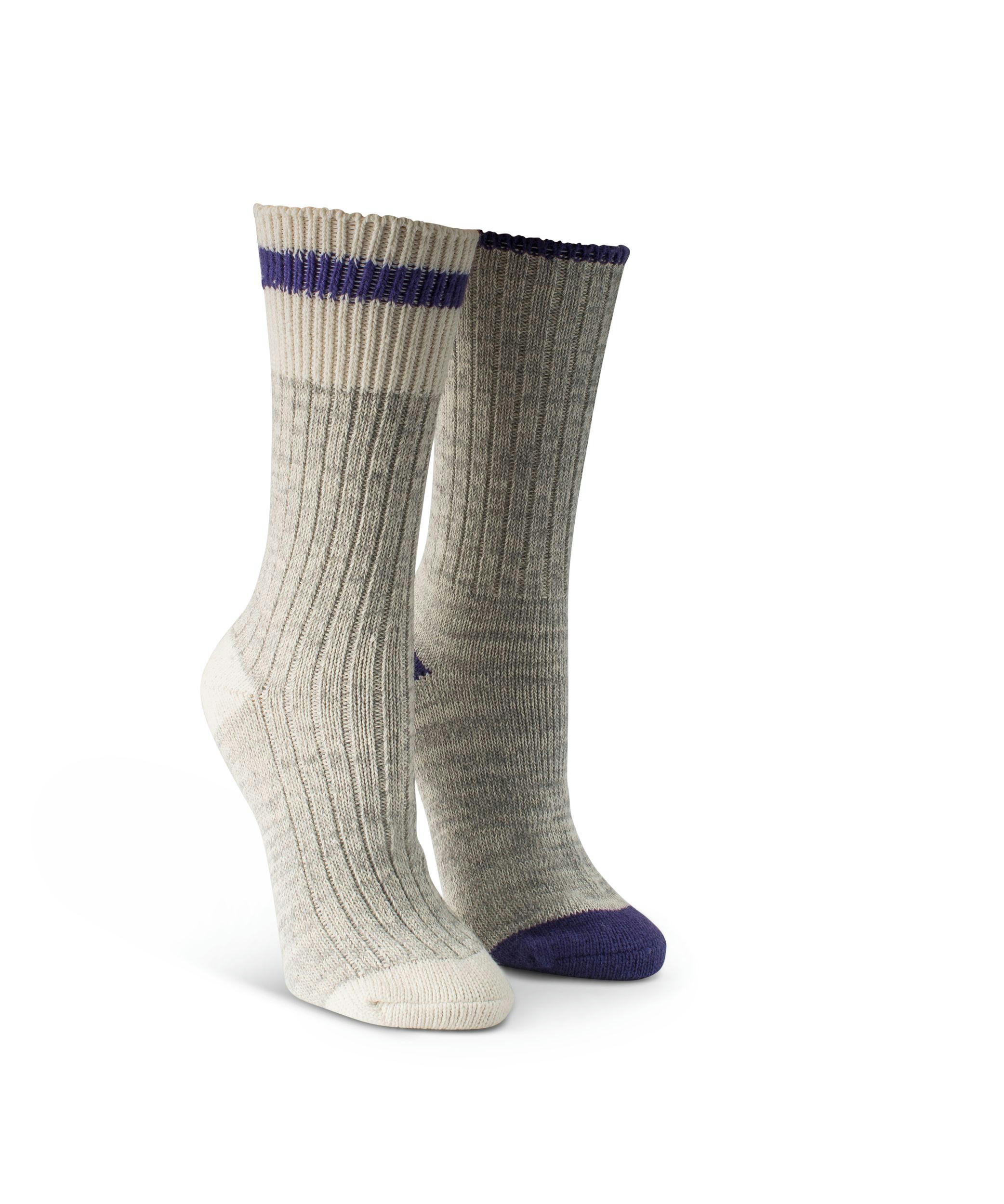 WindRiver Women's 2-Pack Quad Comfort Outdoor Casual Crew Socks