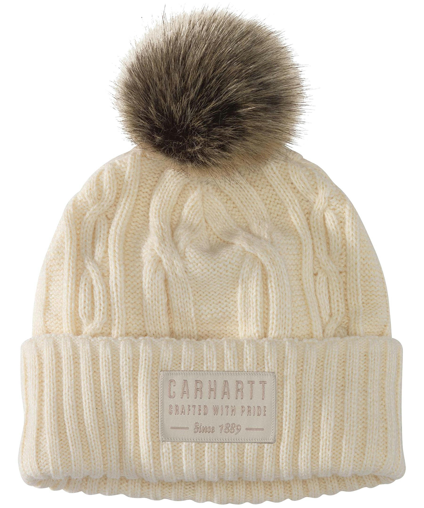 Carhartt Women's Rib Knit Pom-Pom Beanie