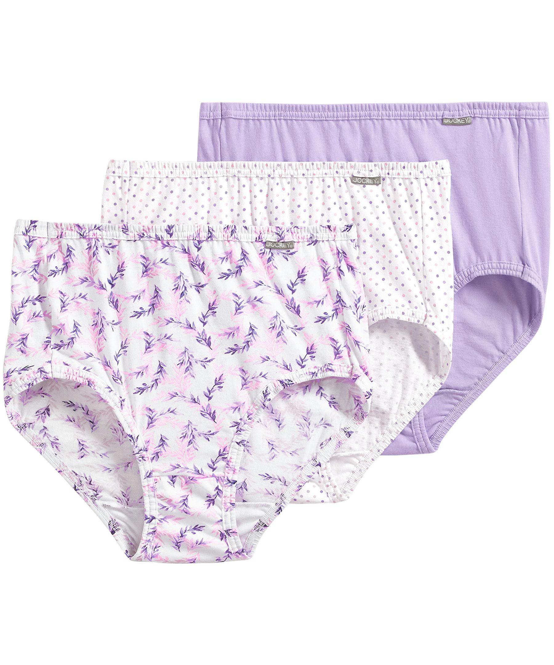 Jockey Women's 3 Pack Basic Briefs Underwear - Extended Size