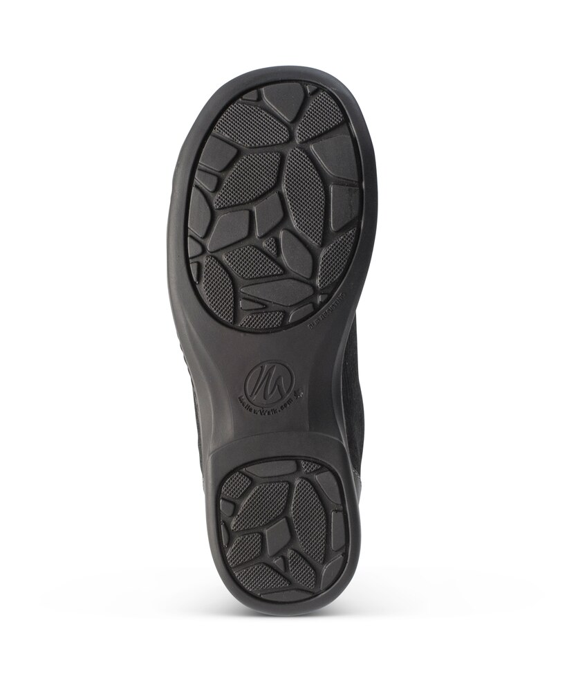 Mellowwalk Women's Steel Toe Static Dissipating  Sole Lace Up Work Shoe - Black