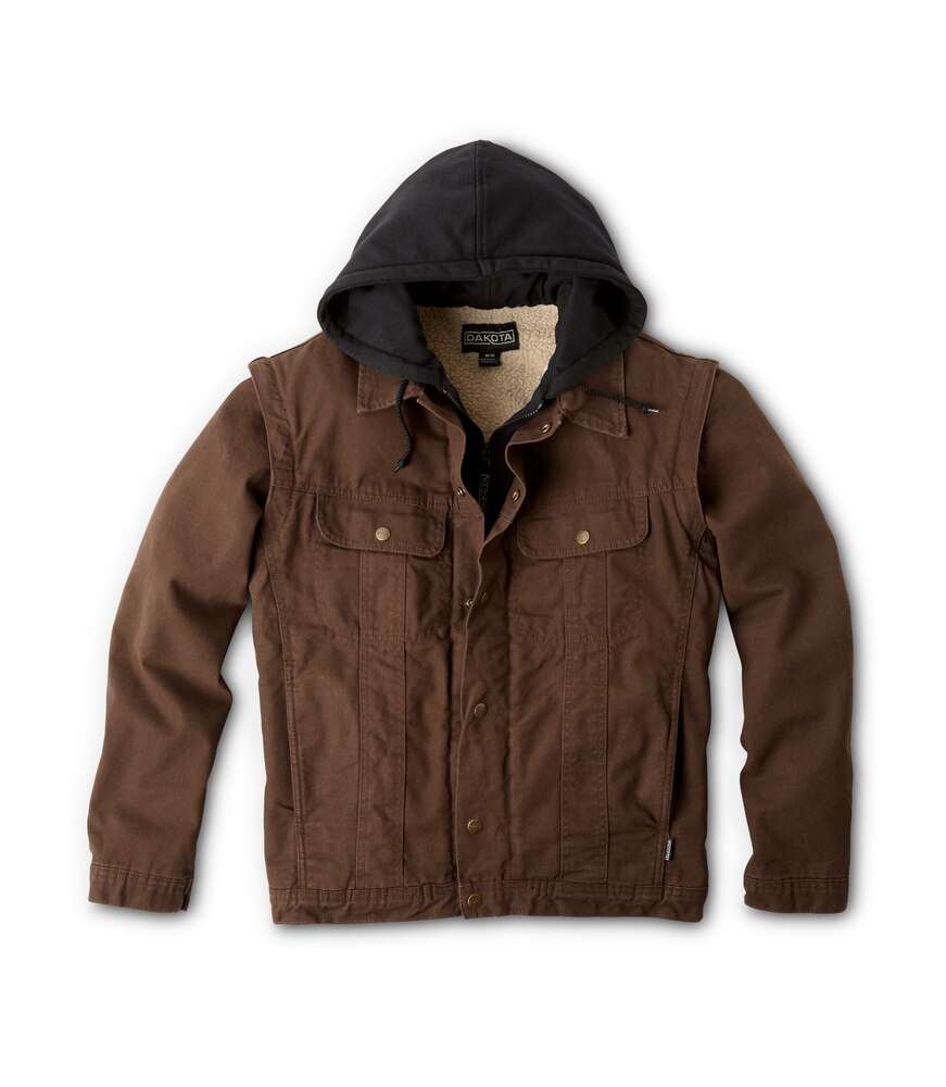 Dakota WorkPro Series Men's Washed Canvas Sherpa Lined Hooded Jacket