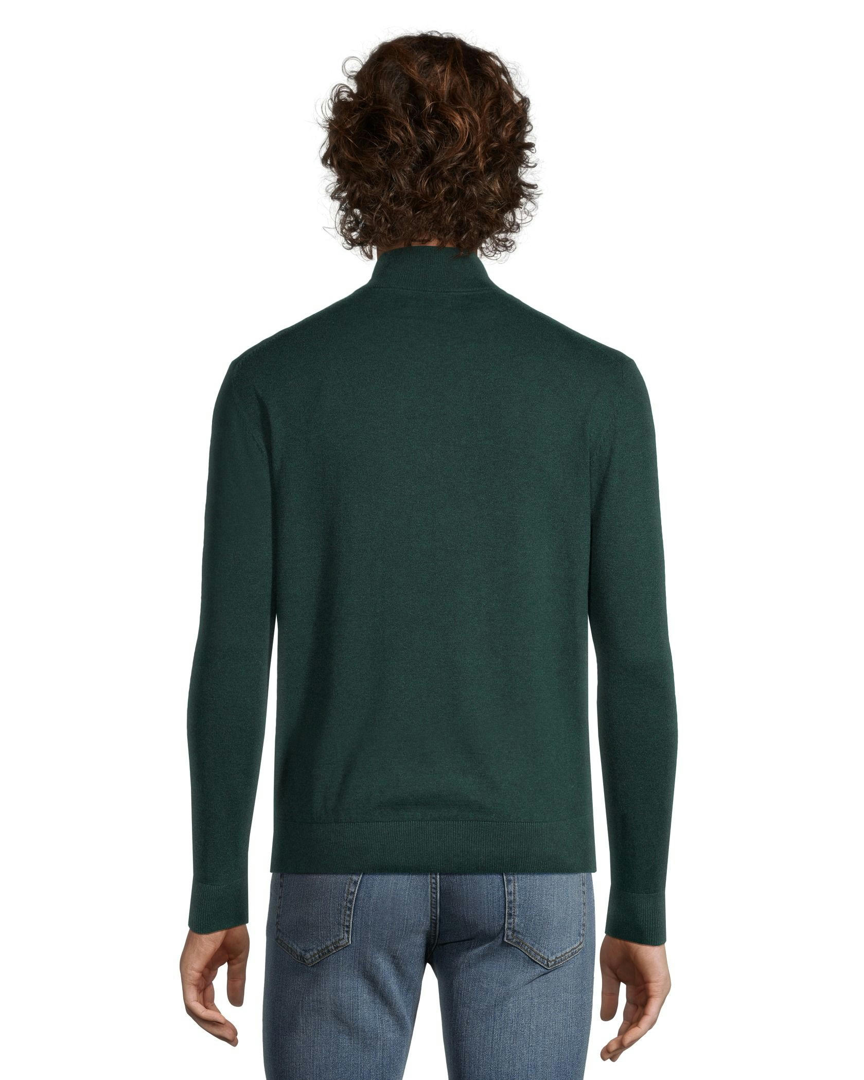 Denver Hayes Men's Soft Cotton 1/4 Zip Sweater