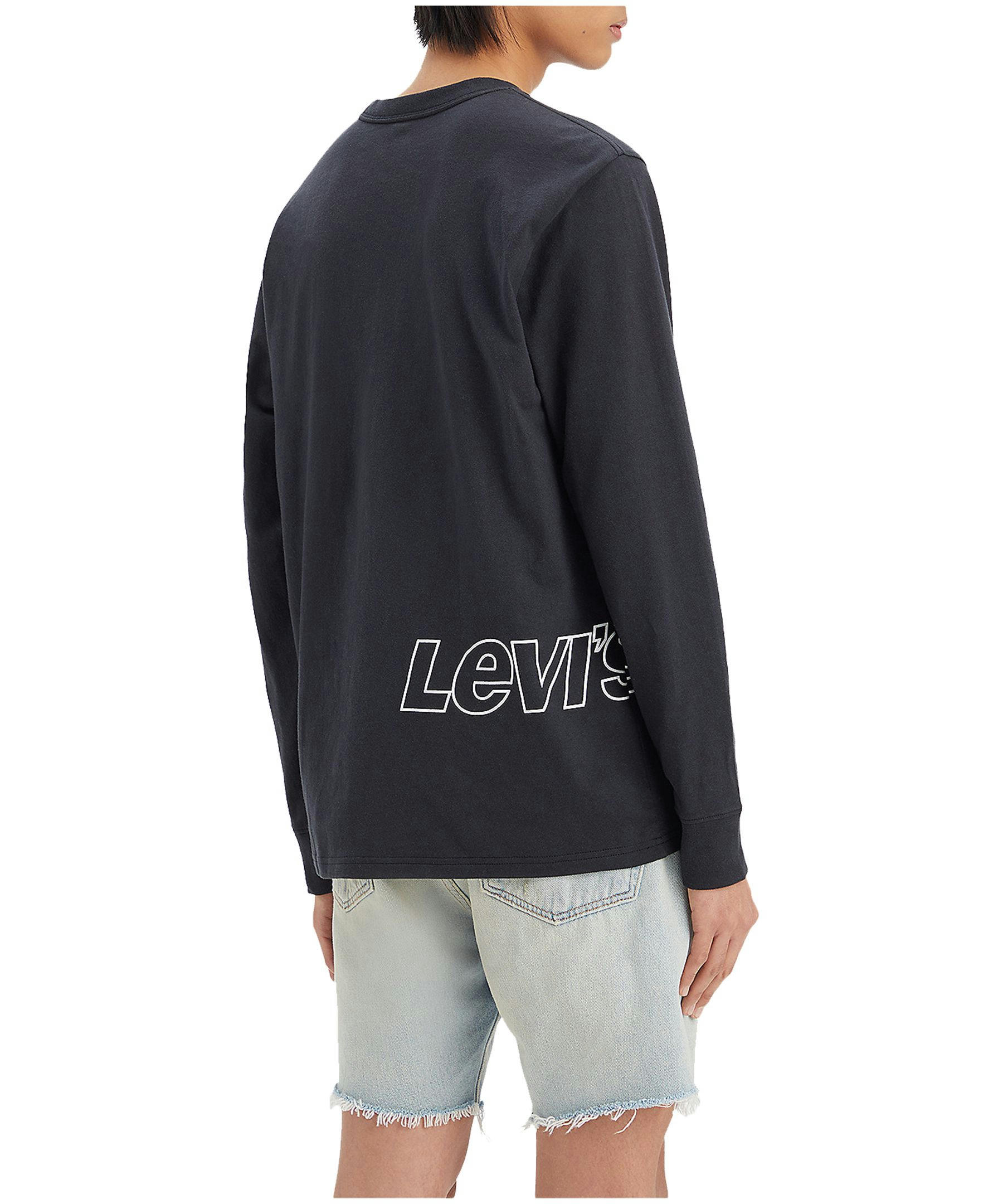 Levi's Men's Relaxed Fit Long Sleeve Side Wrap Graphic T Shirt