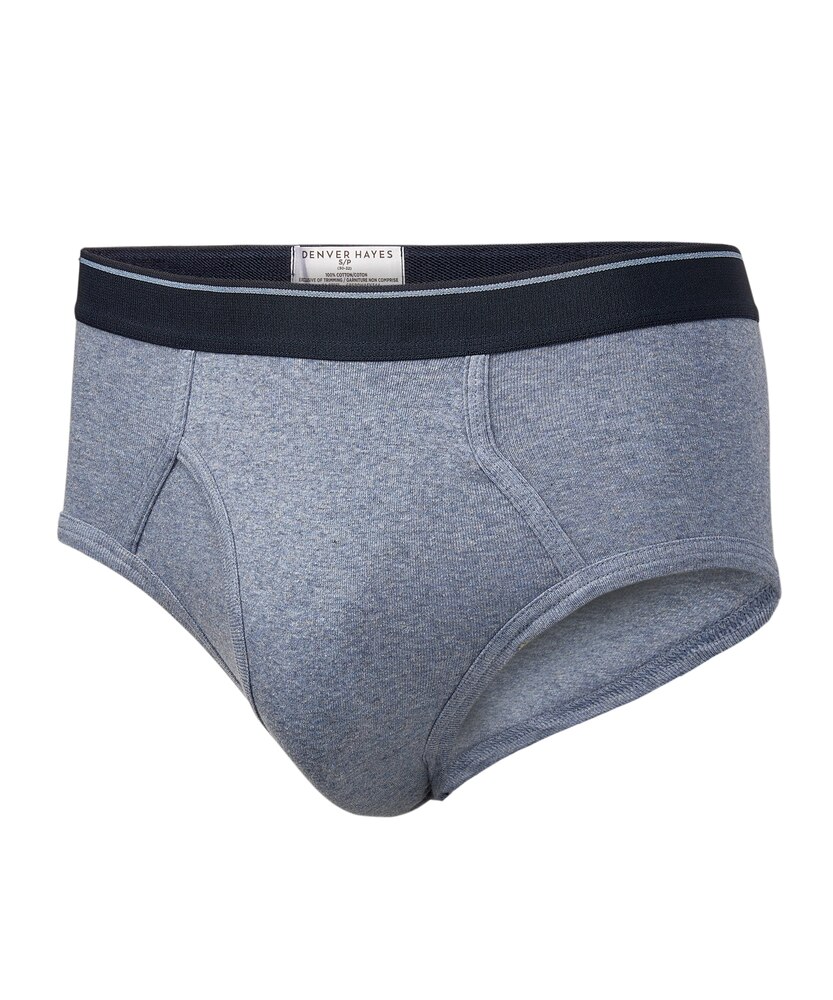Denver Hayes Men's 3 Pack Yarn Dye Basic Briefs
