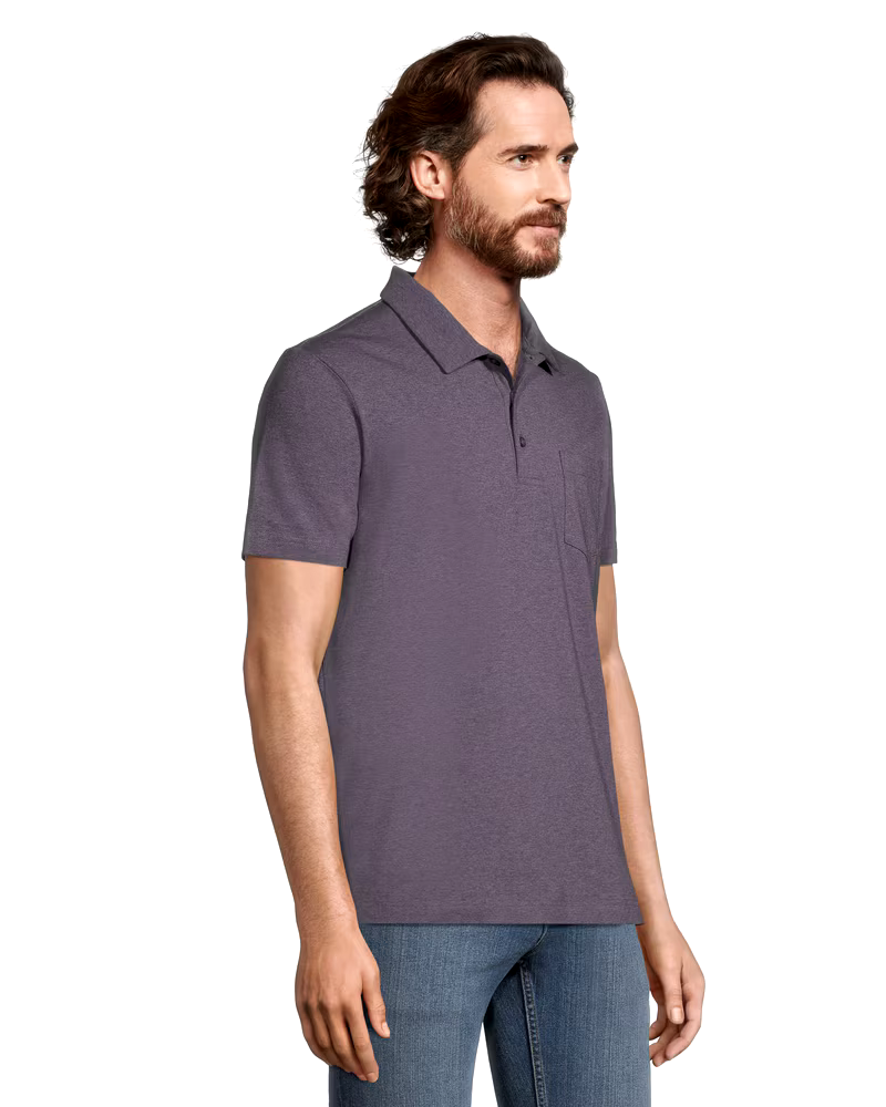 Men's 3 Button Stretch Polo Shirt