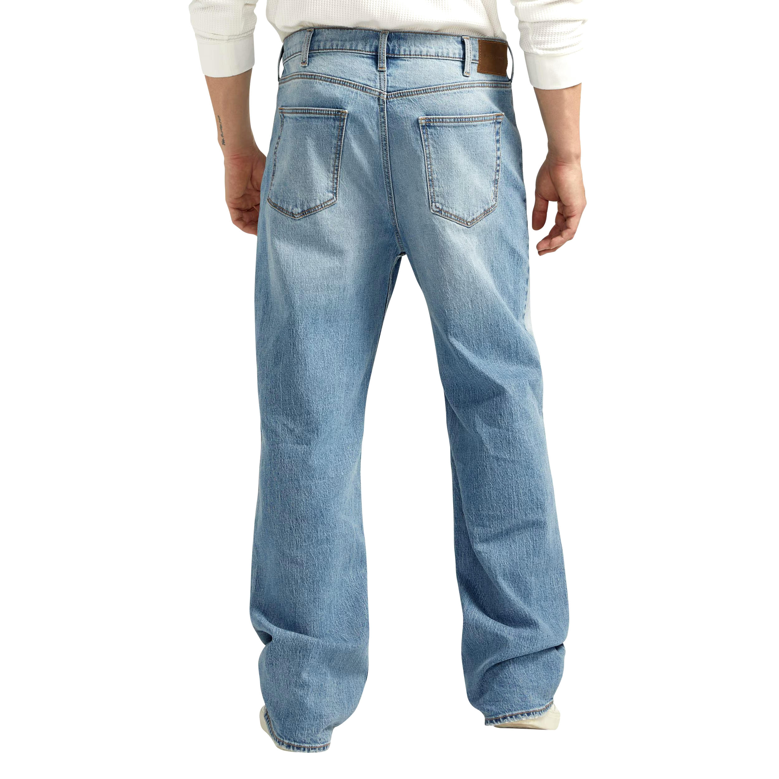 Silver Men's Big Guy Loose Fit Straight Leg Jeans