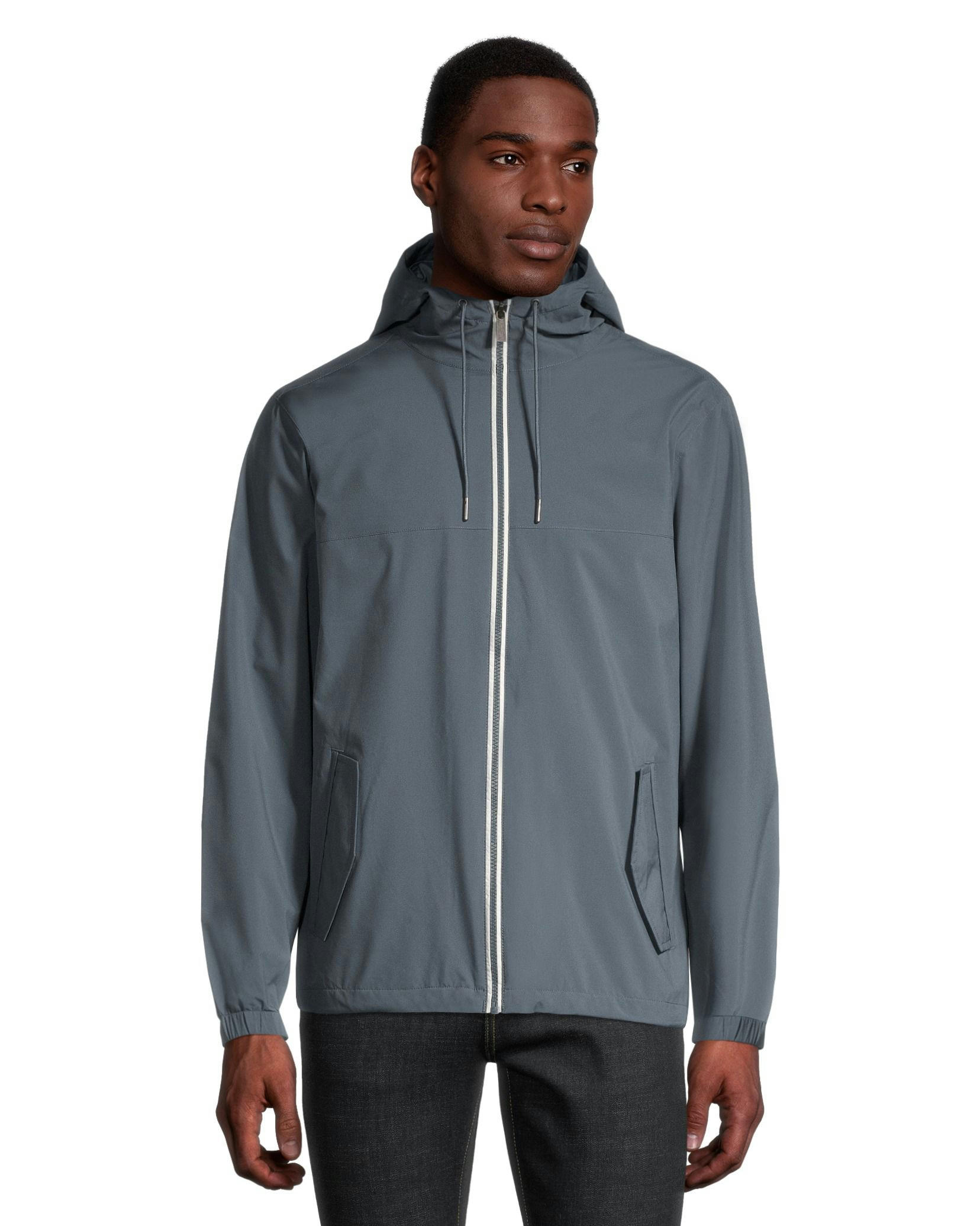 Denver Hayes Men's Water Repellent Hyper-Dri 1 Carlton Attached Hood Jacket