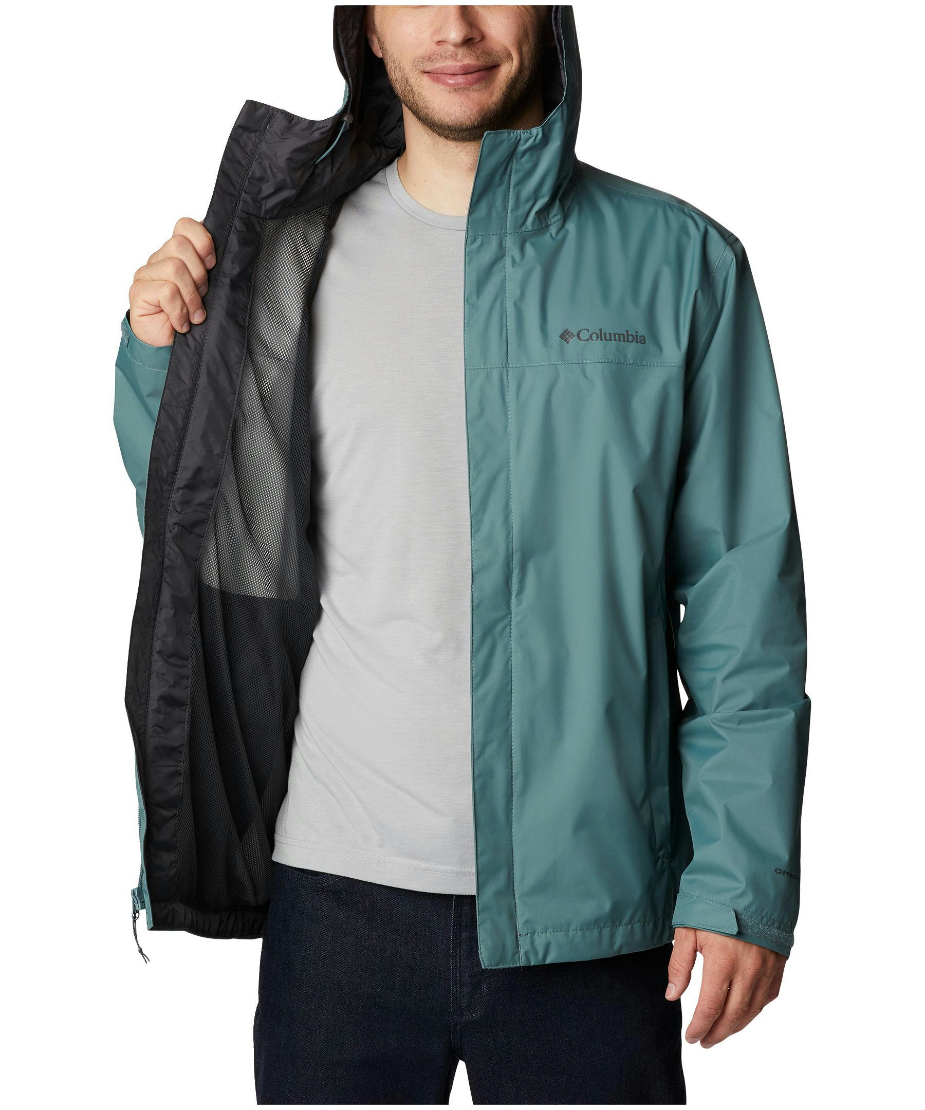 Columbia Men's Watertight II Hooded Rain Jacket, Waterproof, Breathable, Packable, Hiking