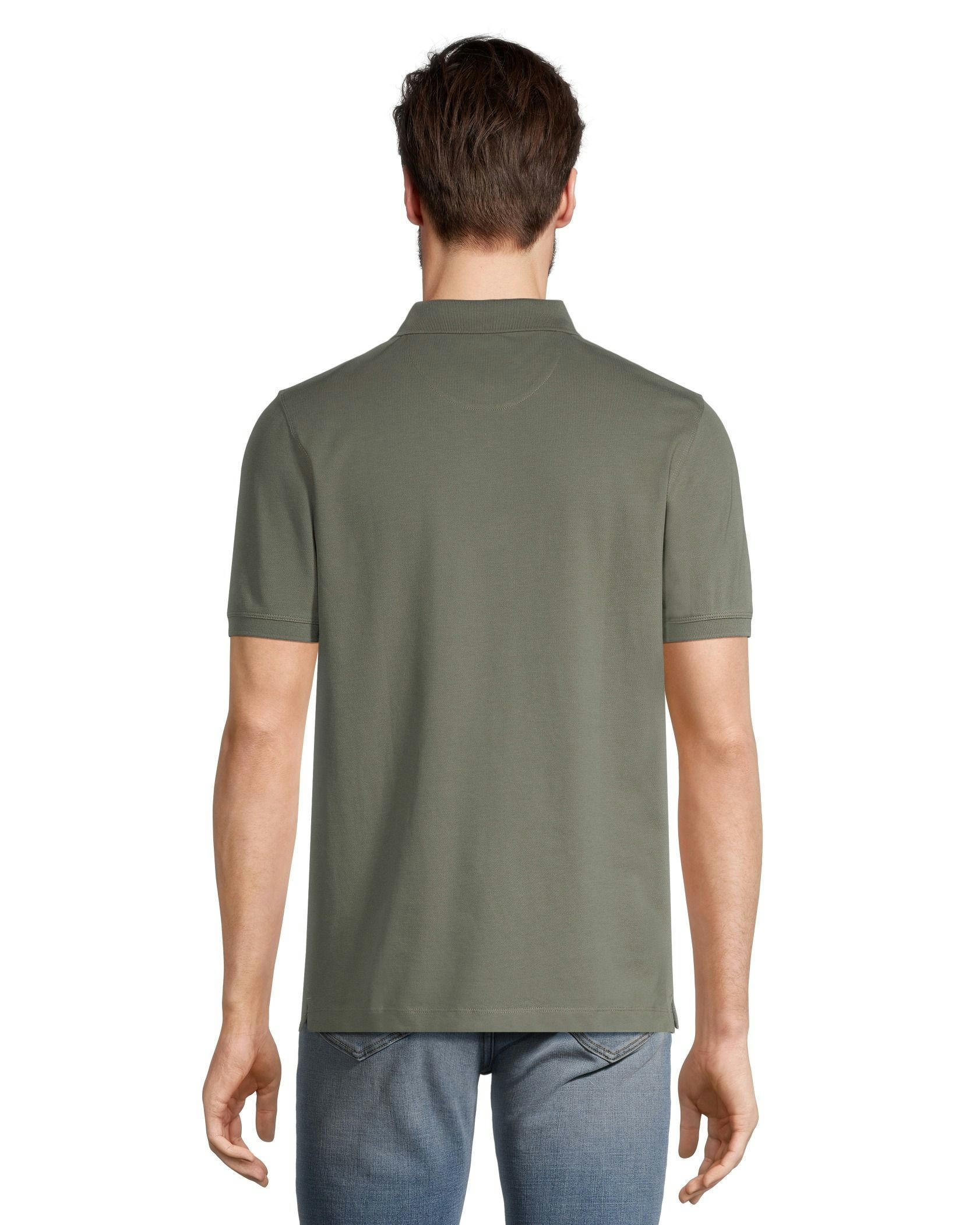 Denver Hayes Men's 50 Wash Stretch Pique Classic Fit Polo Shirt