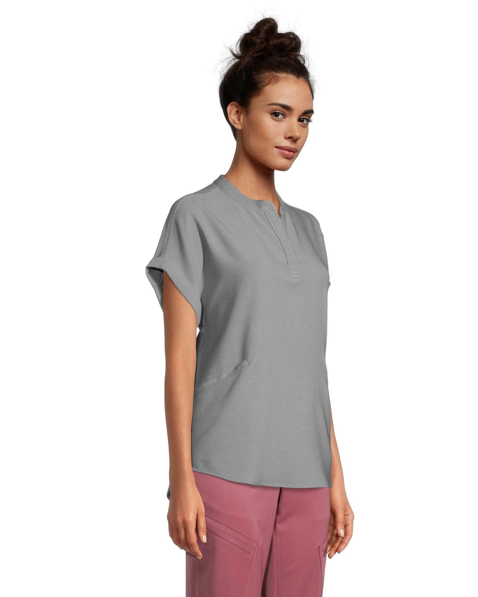 HEALTH PRO Women's Y-Neck Collar Scrub Top