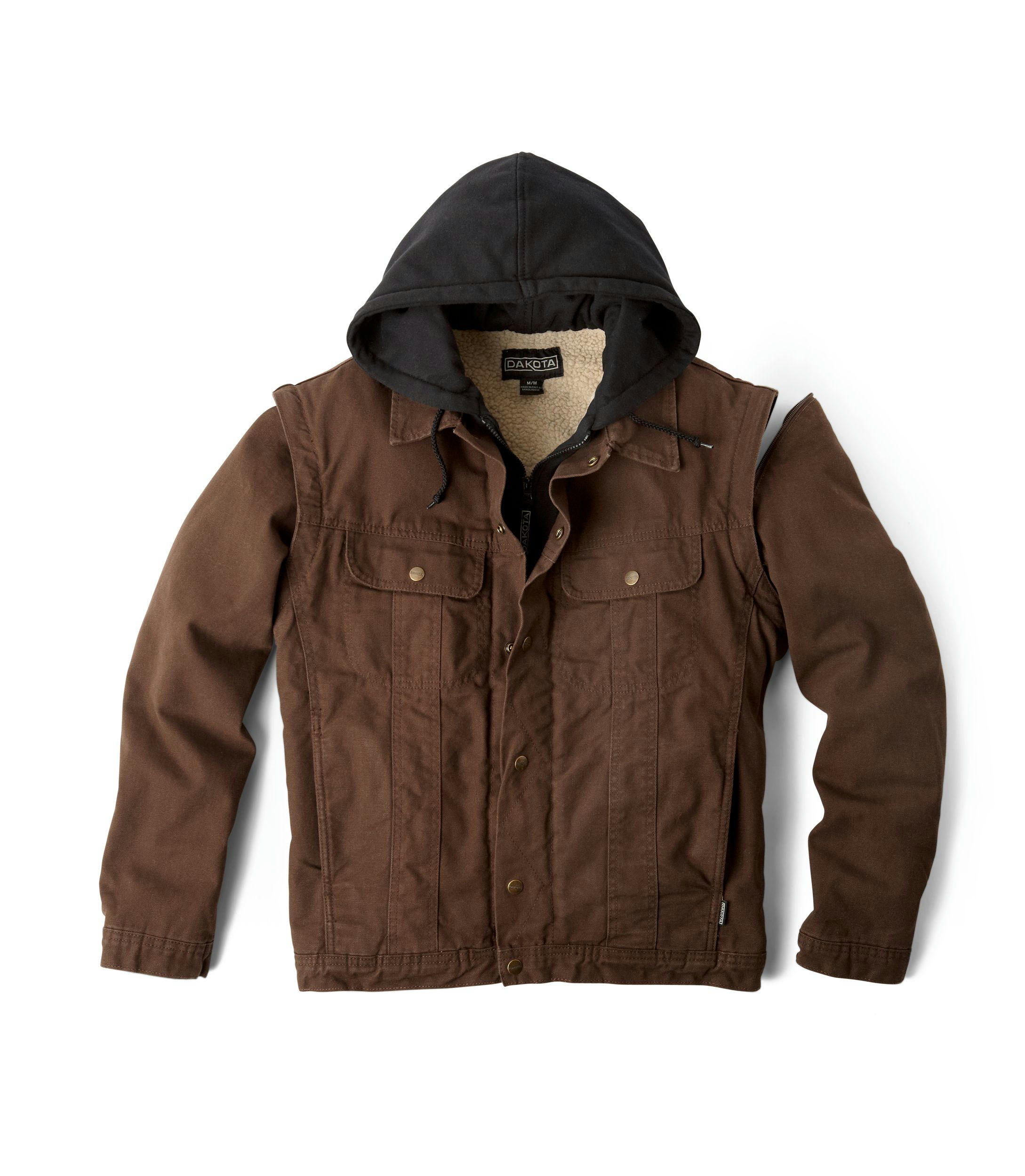 Dakota WorkPro Series Men's Washed Canvas Sherpa Lined Hooded Jacket