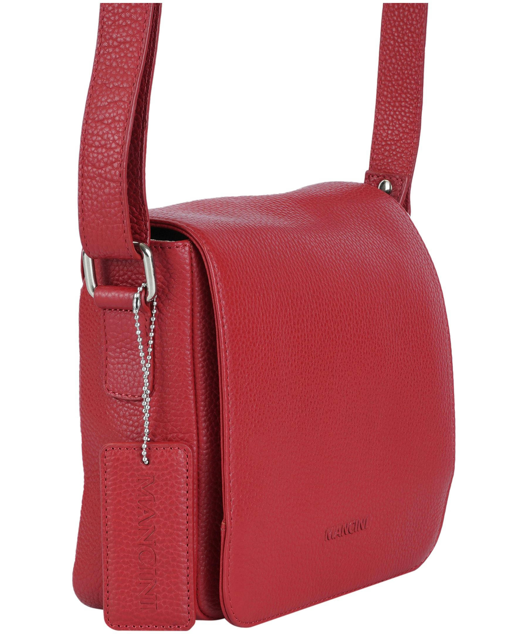 Mancini Leather Goods Women's Pebelled Page Crossbody Bag