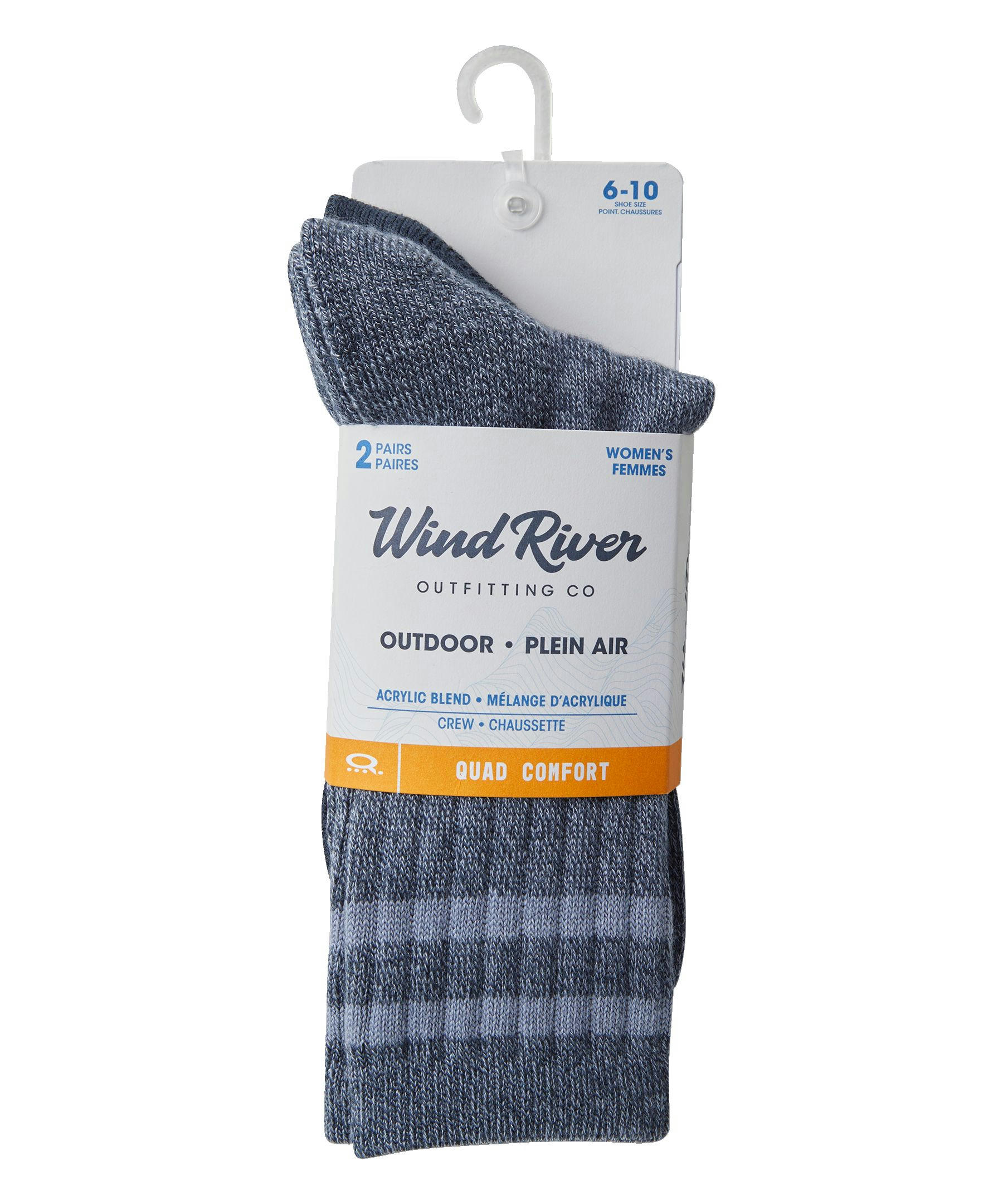 WindRiver Women's 2 Pack Super Soft Thermal Quad Comfort Boot Socks