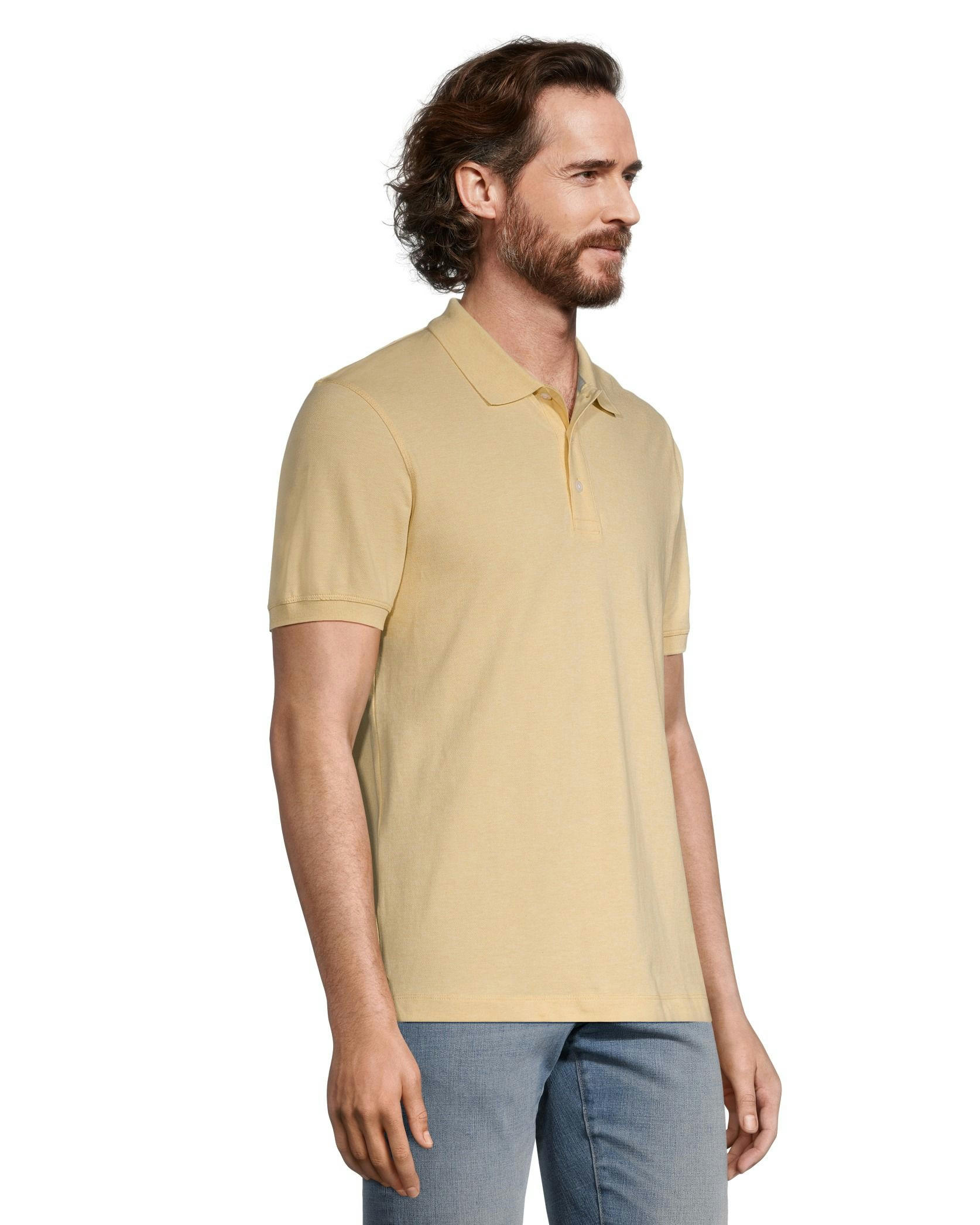 Denver Hayes Men's 50 Wash Stretch Pique Classic Fit Polo Shirt