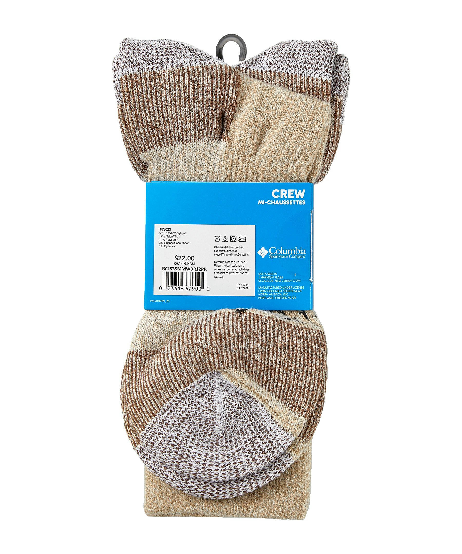 Columbia Men's 2-Pack Endurance Crew Socks