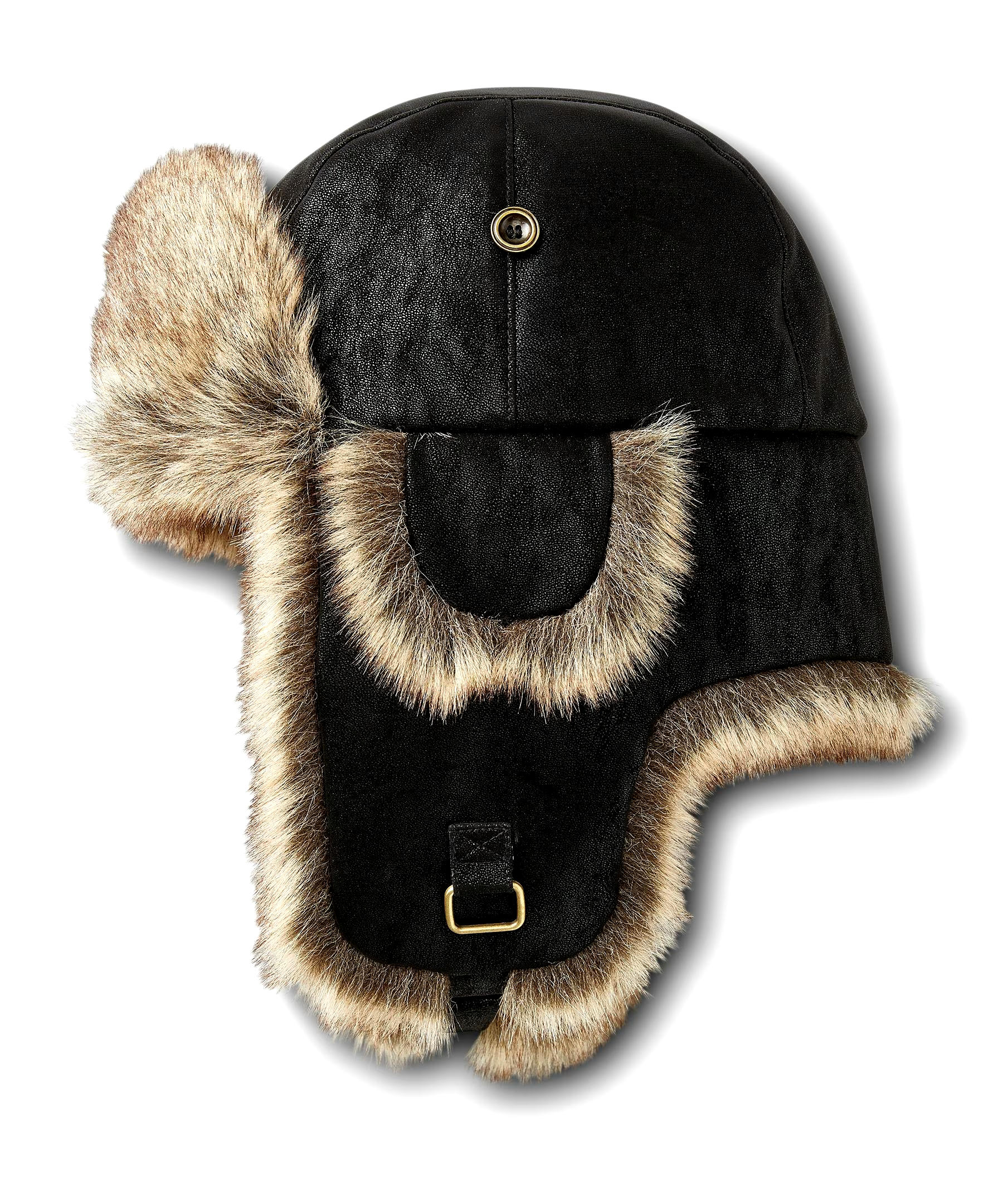 WindRiver Men's Faux Suede Aviator Hat with Ear Flaps