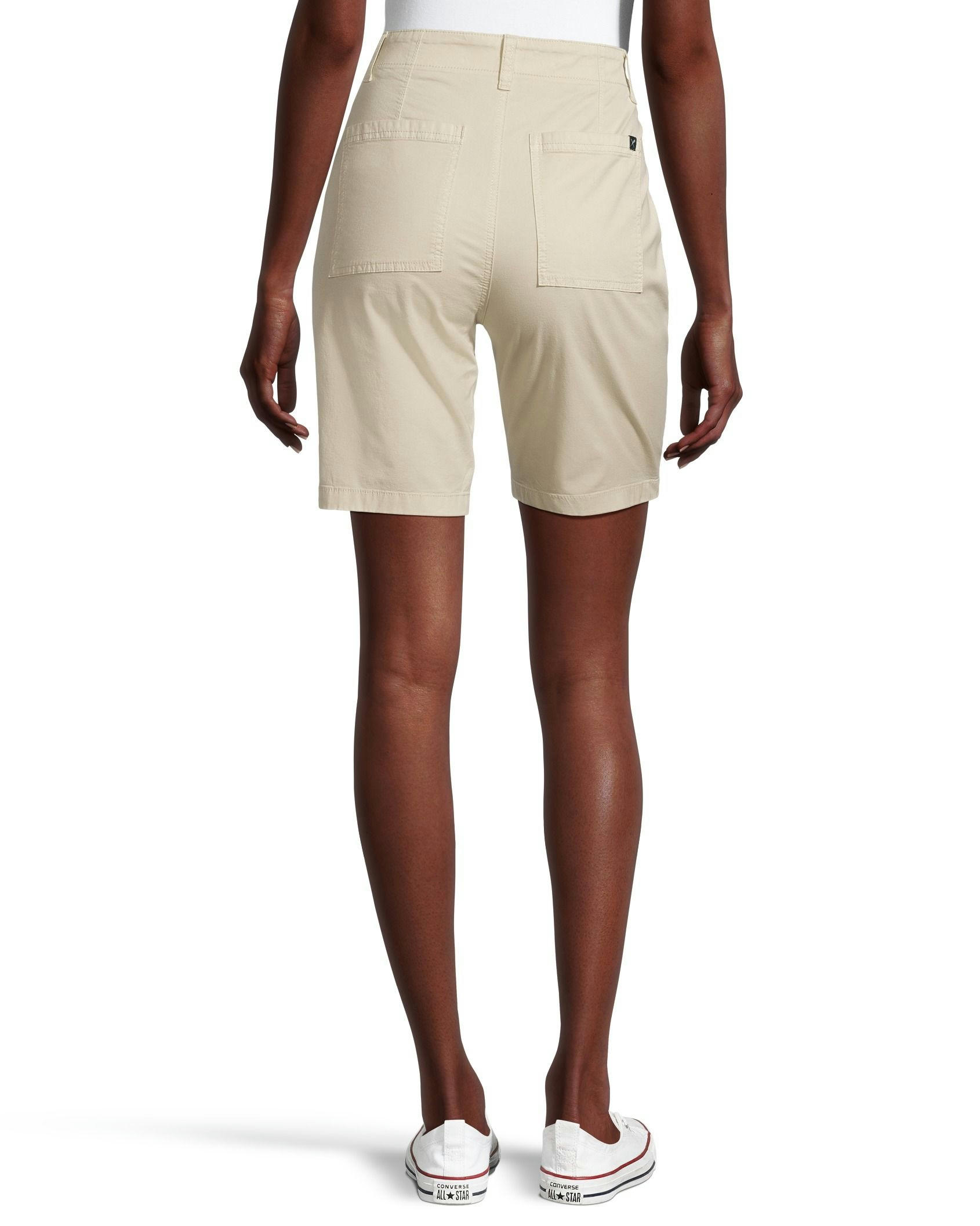 Denver Hayes Mid Rise Garment Wash Bermuda Shorts