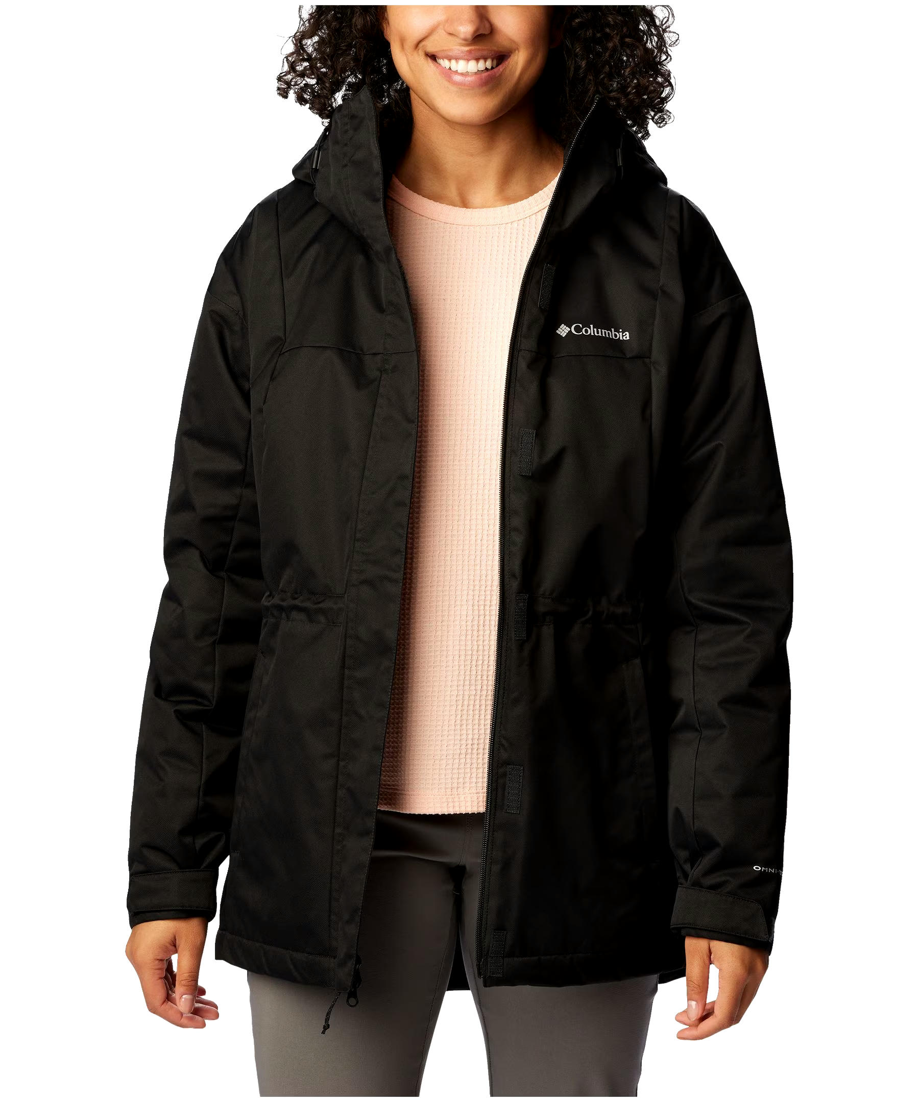 Columbia Women's Hikebound Long Omni-Heat Hooded Insulated Waterproof Rain Jacket