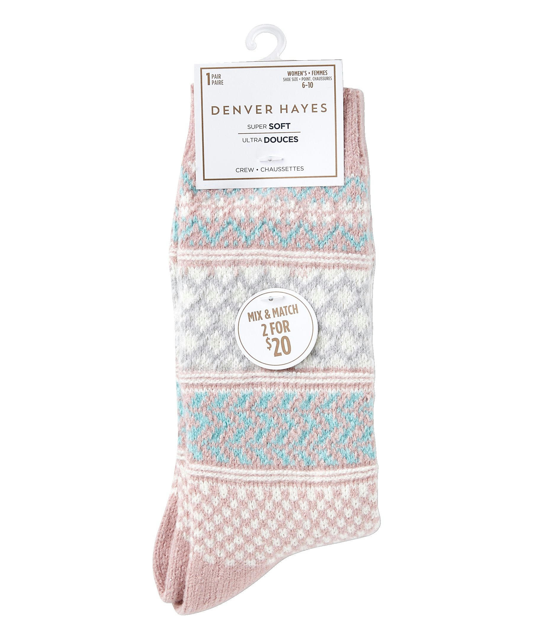Denver Hayes Women's Super Soft Crew Socks