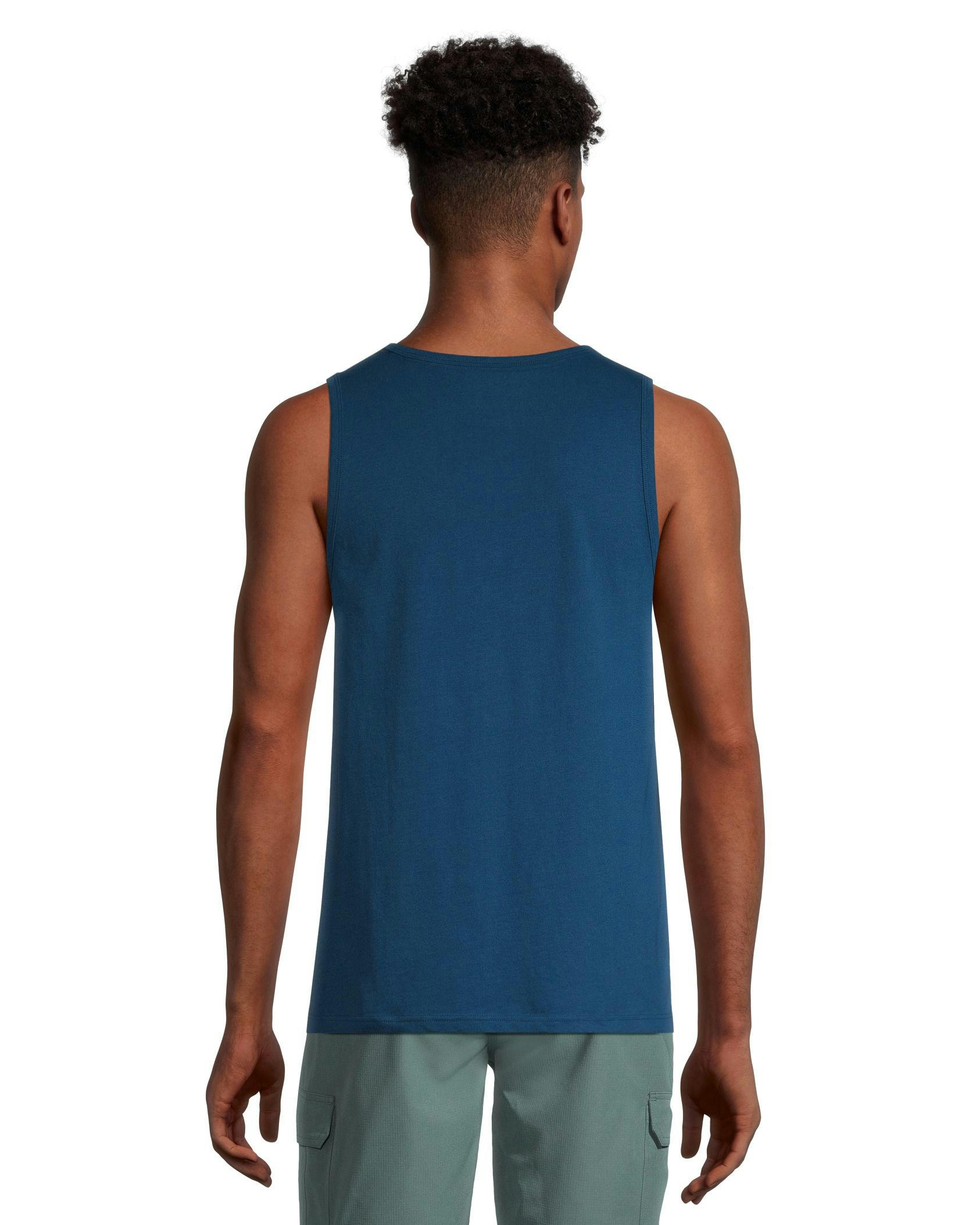 FarWest Men's Graphic Palm Tank Top