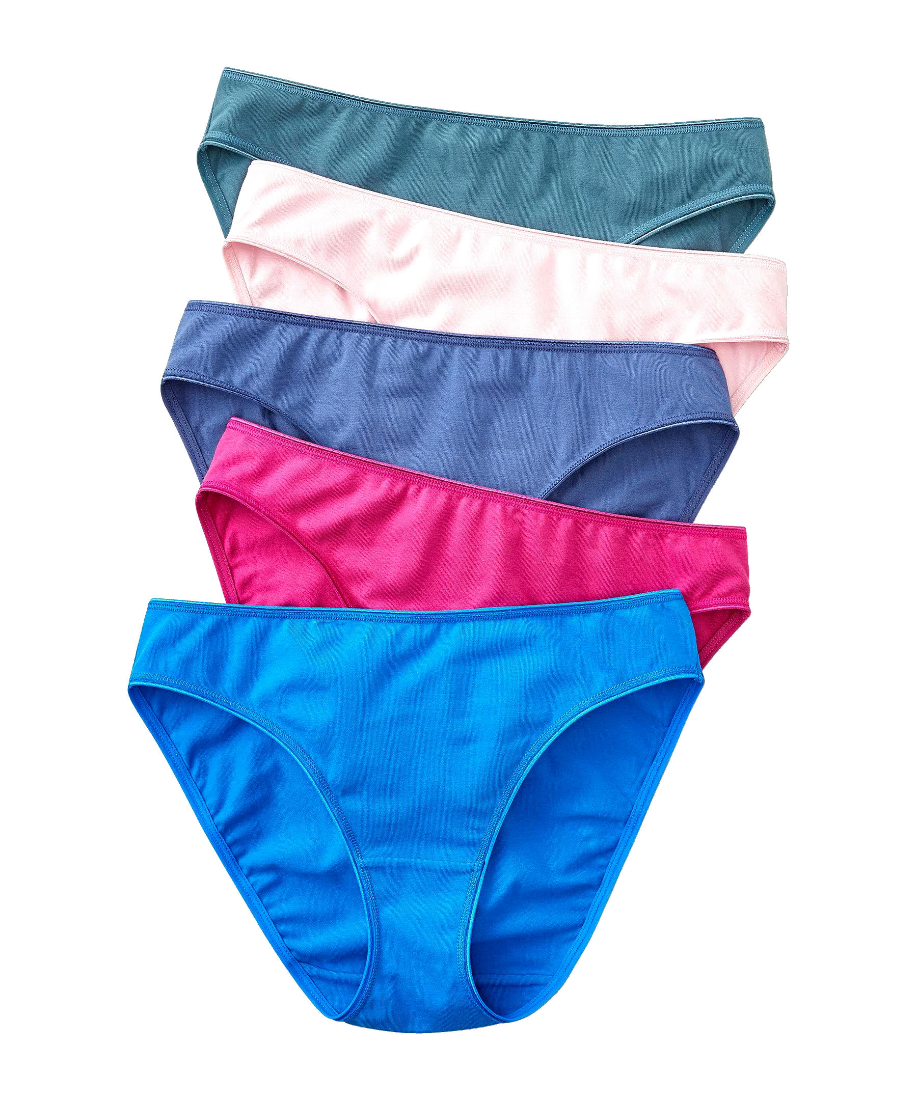 Denver Hayes Women's 5 Pack Cotton Stretch Bikini Underwear