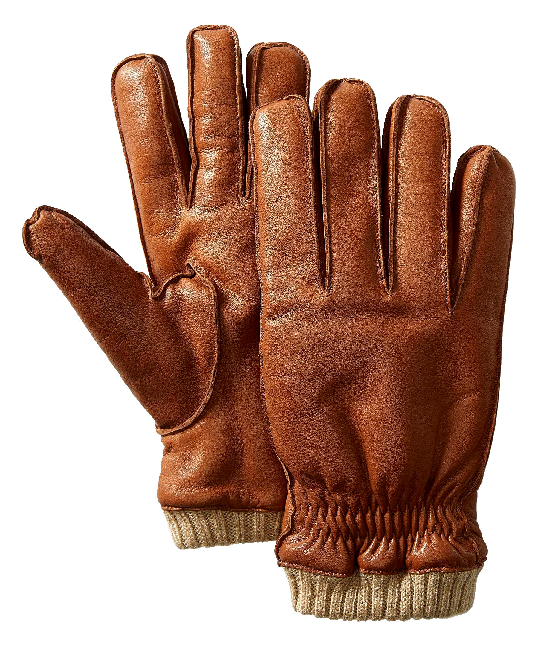 WindRiver Men's Goatskin Leather Gloves with Knit Cuff