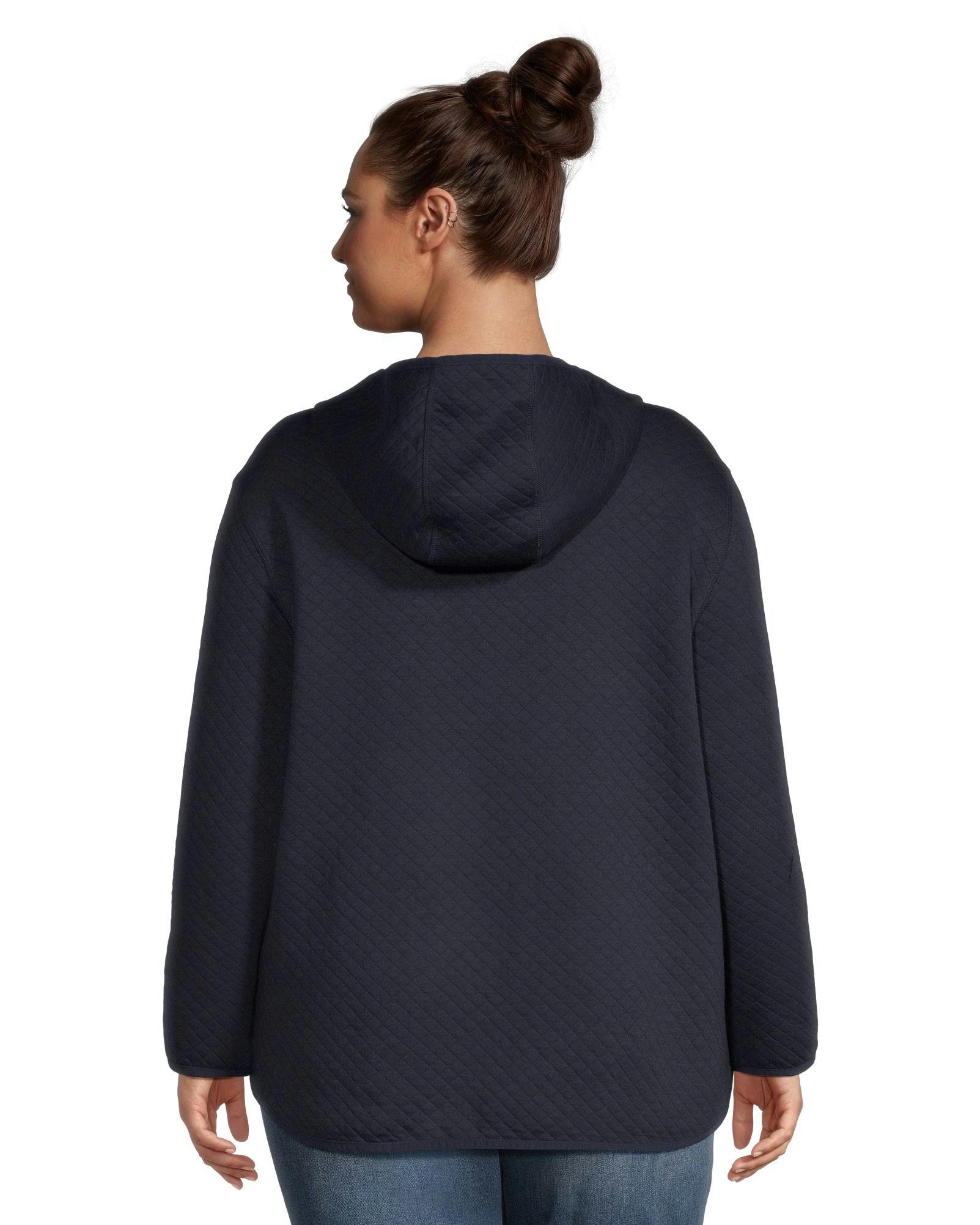 WindRiver Women's Quilted Long Sleeve 1/4 Zip Hooded Pullover