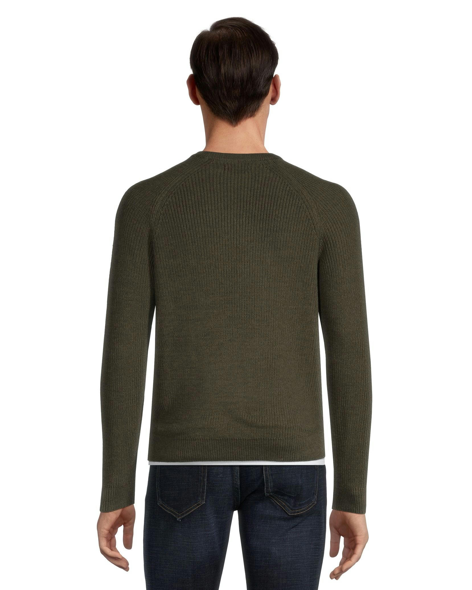 Denver Hayes Men's Shaker Stitch Crewneck Sweater