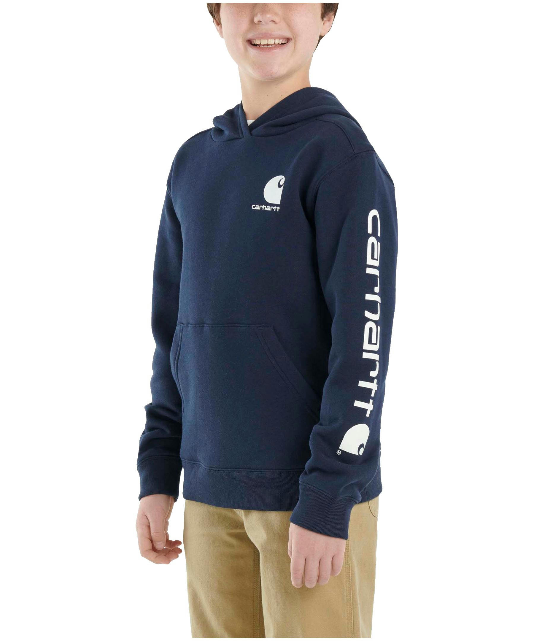 Carhartt Youth Unisex Logo Graphic Hoodie Sweatshirt