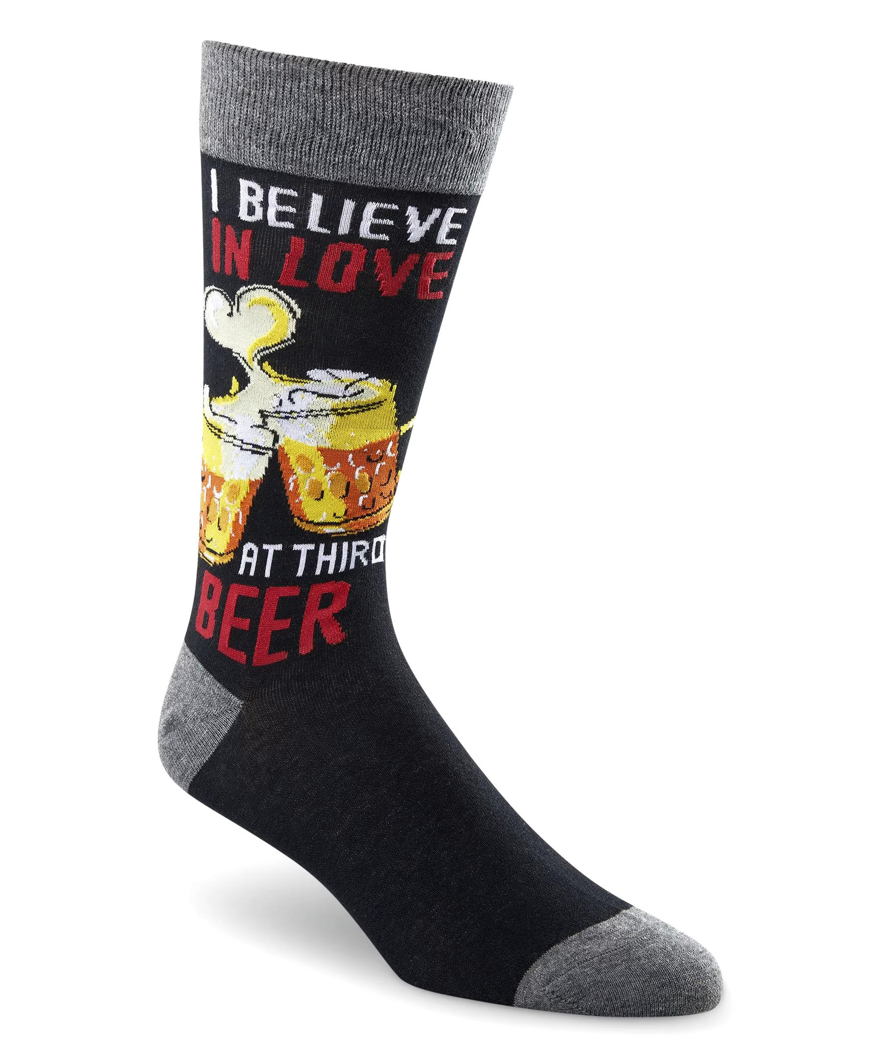 Denver Hayes Men's FRESHTECH® Beer Pattern Casual Crew Socks