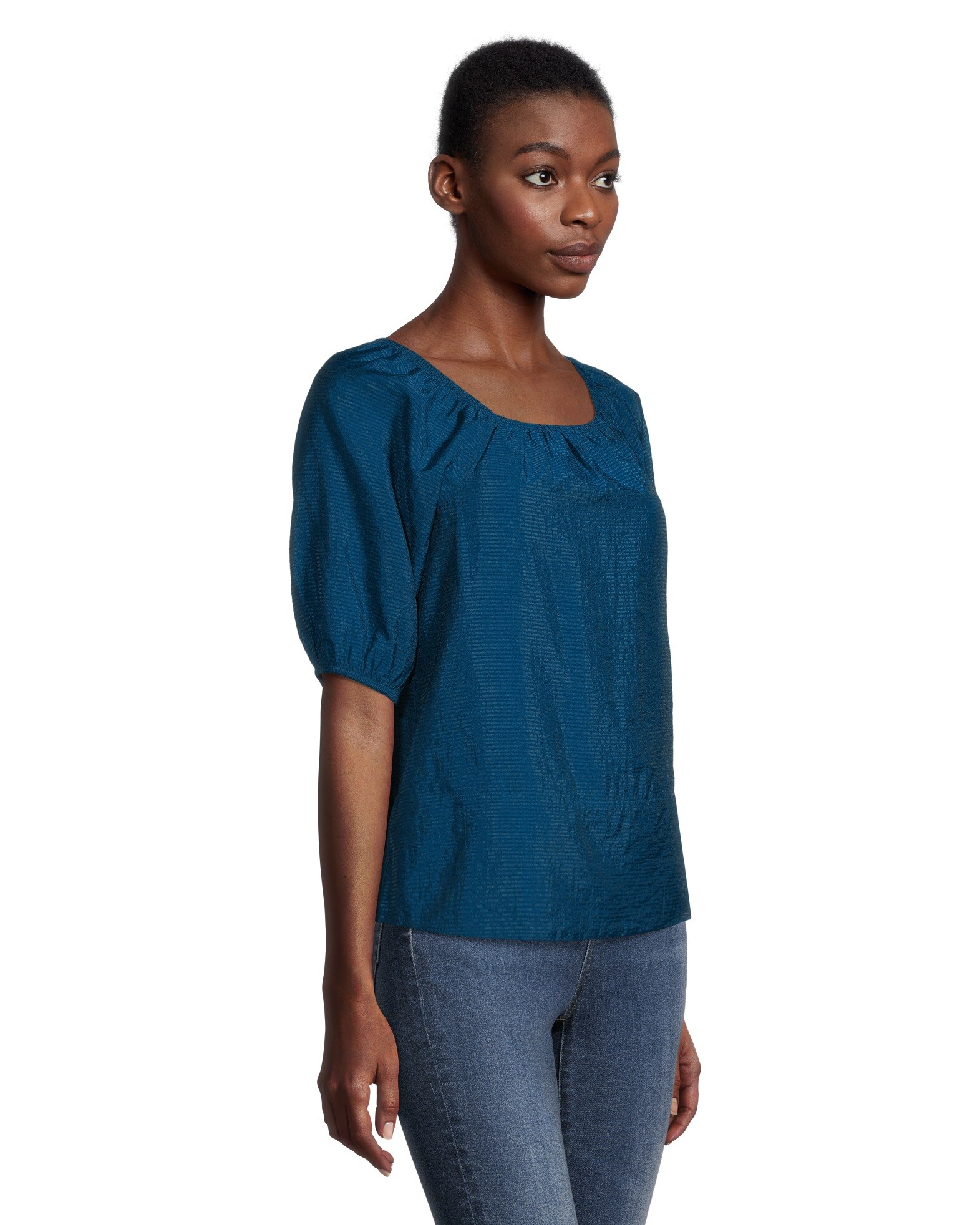 Women's Square Neck Peplum Blouse