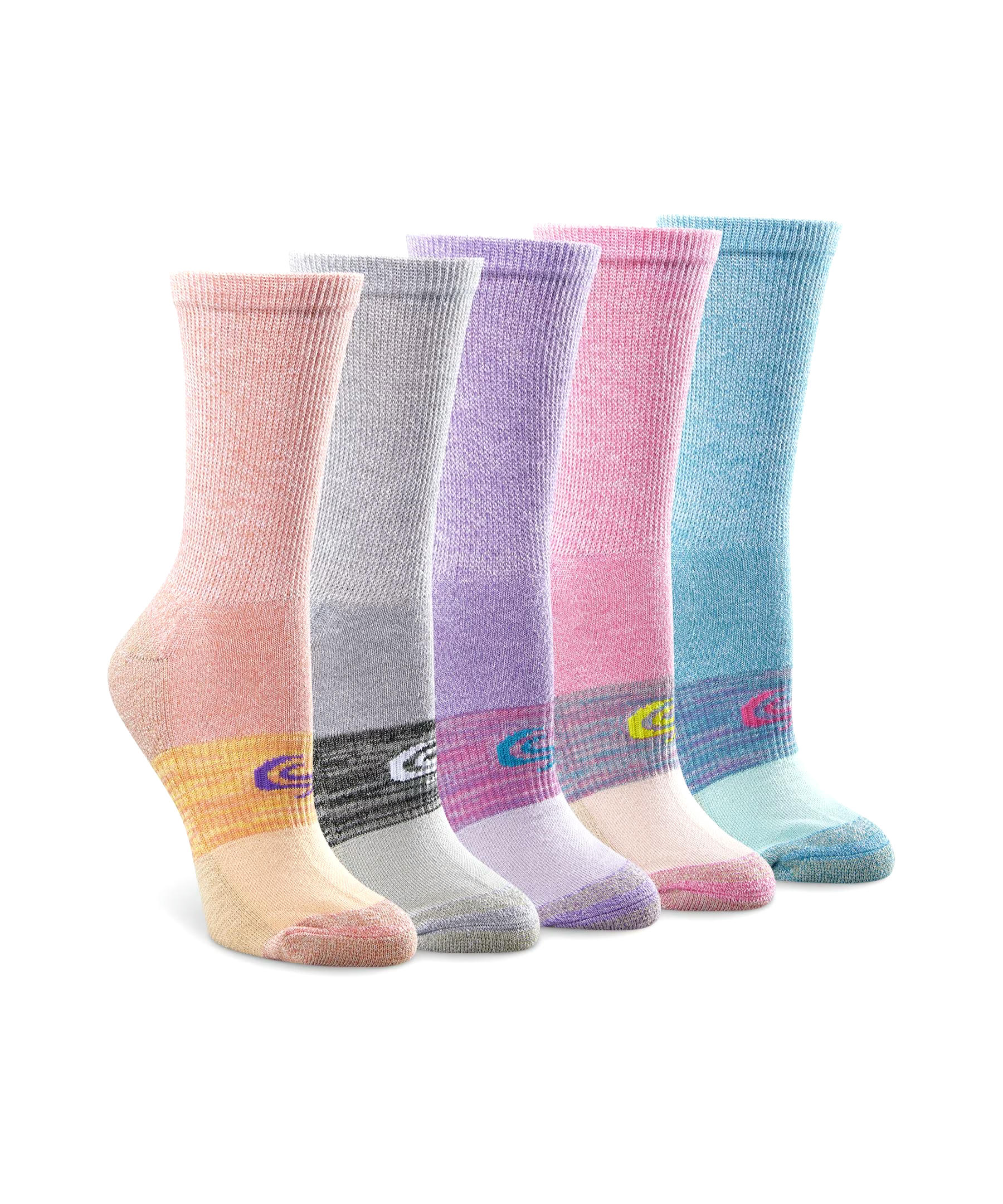 Copper Sole Women's Extreme Athletic Crew Socks, 5 Pack