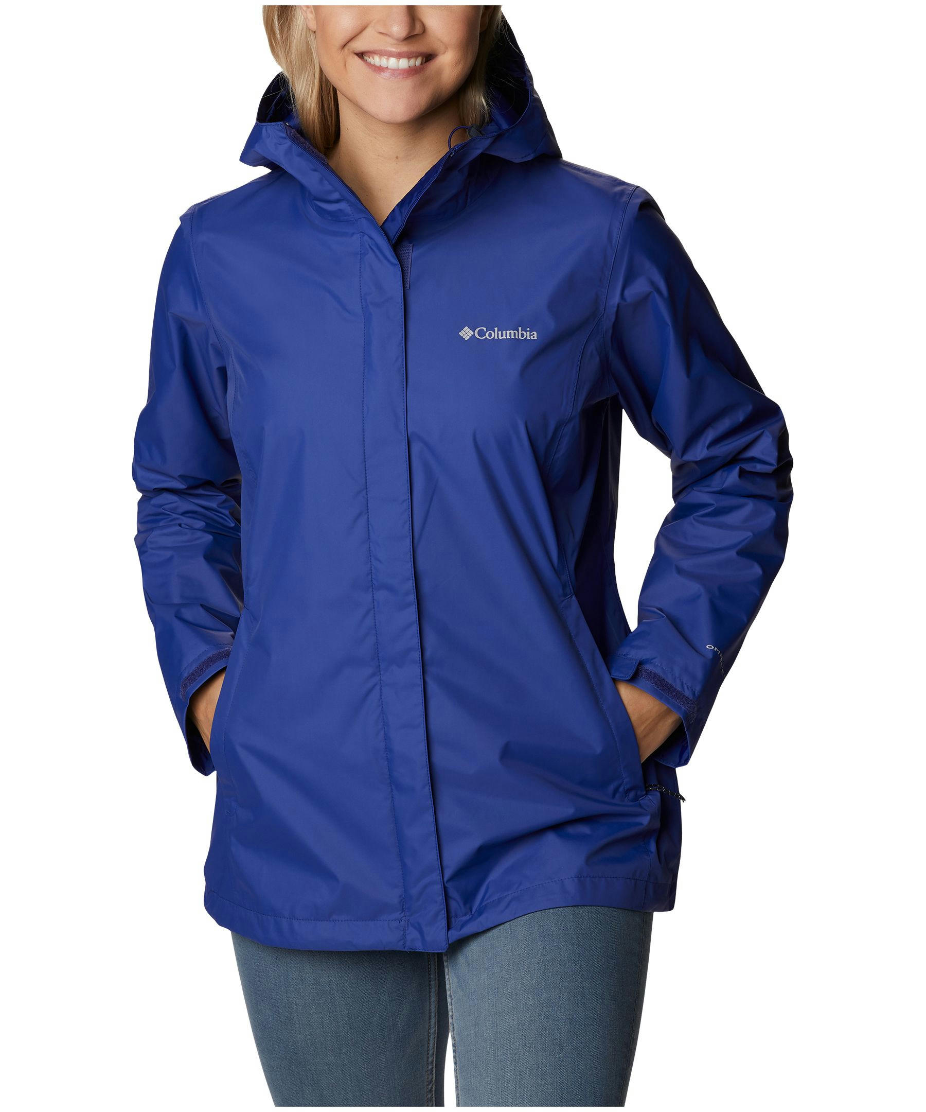 Columbia Women's Arcadia II Hooded Rain Jacket, Waterproof, Breathable, Packable, Shell