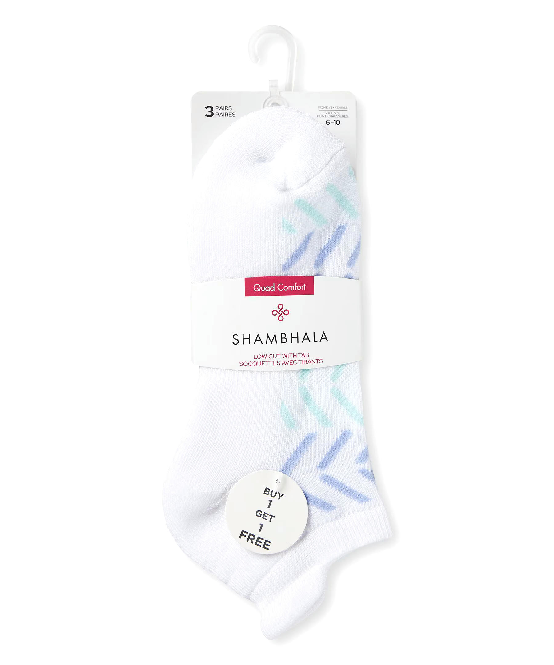 Shambhala Women's 3-Pack Tab Sport Socks