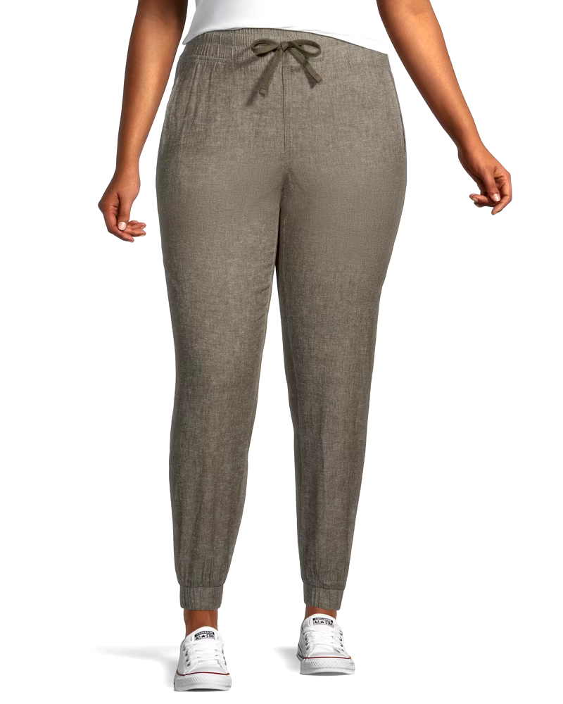 Denver Hayes Women's Linen High Rise Jogger Pants