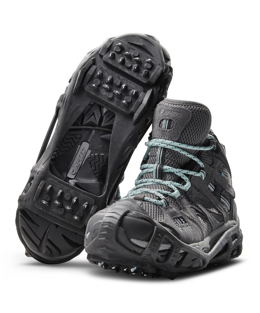 DuraCare Unisex Stabilizers Lite Cleats Flexible Rubber Snow and Ice Grips - Black