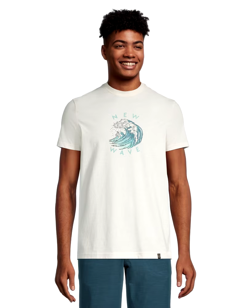 FarWest Men's New Wave Crewneck Graphic T Shirt