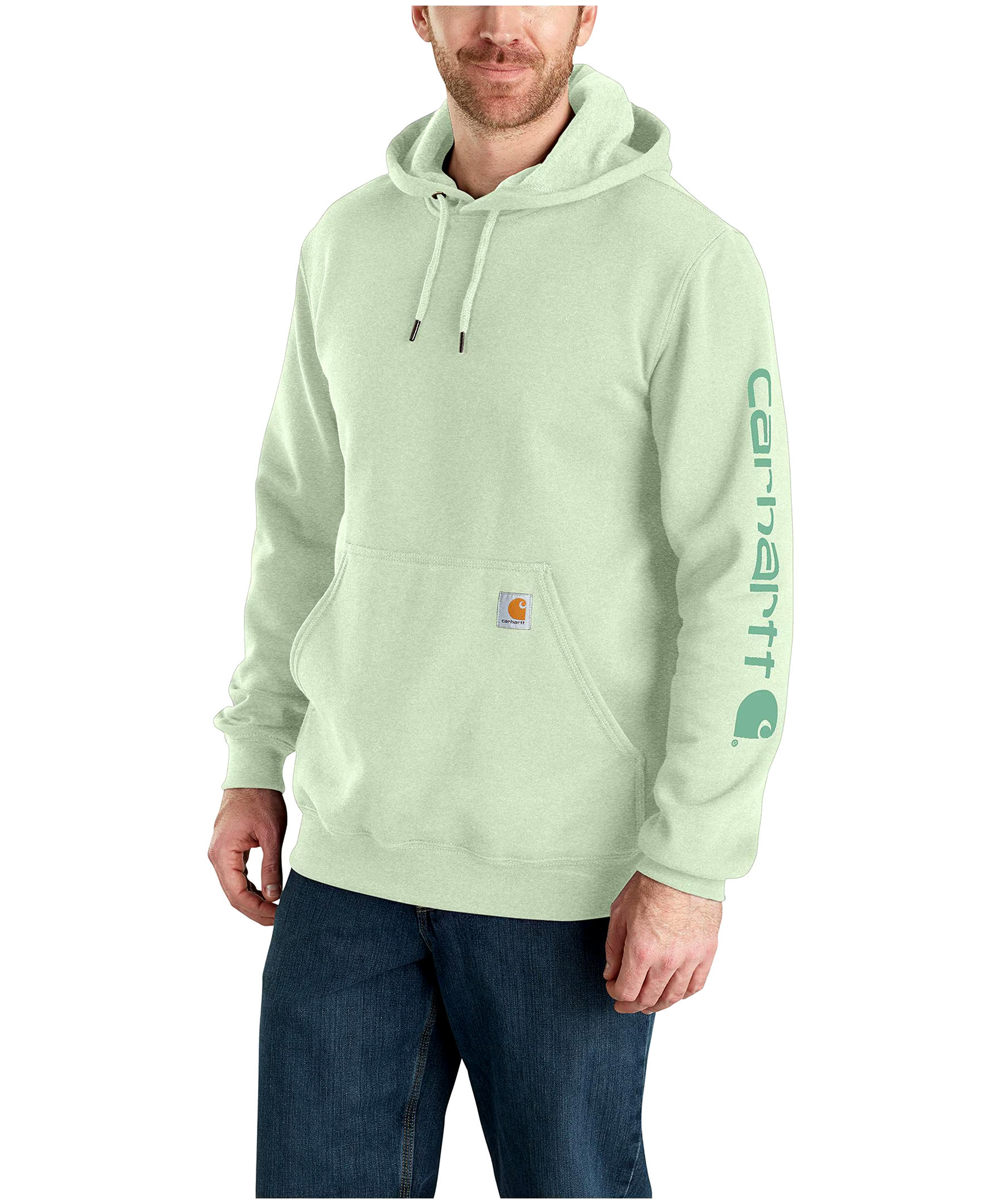 Carhartt Men's Midweight Hooded Logo Sleeve Sweatshirt