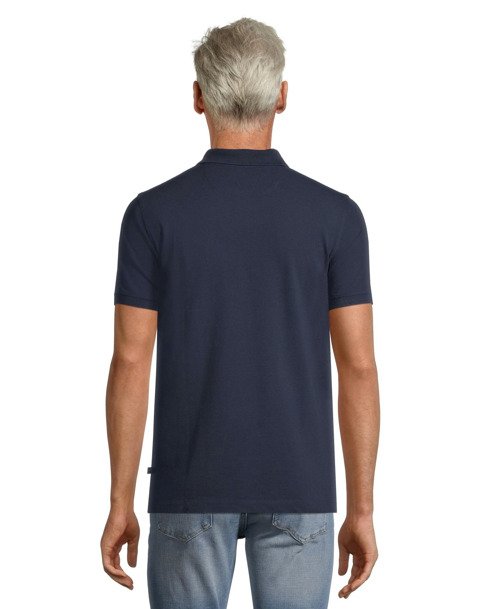 Denver Hayes Men's 50 Wash Modern Fit Stretch Pique Polo Shirt