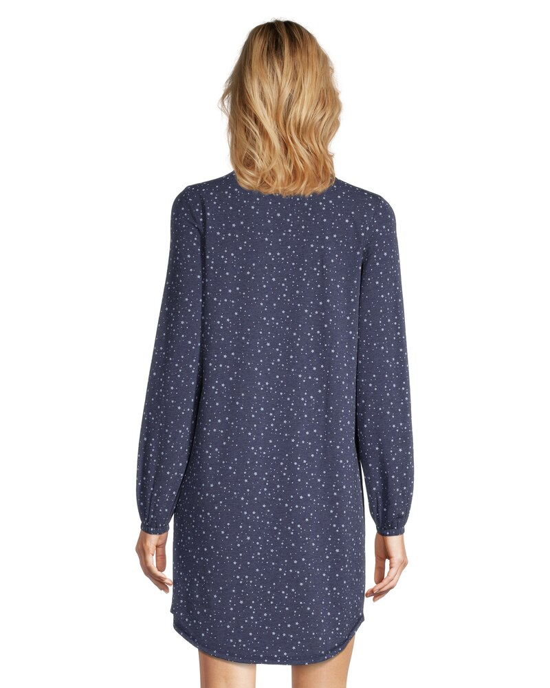 Denver Hayes Women's Jersey Henley Pajama Nightshirt