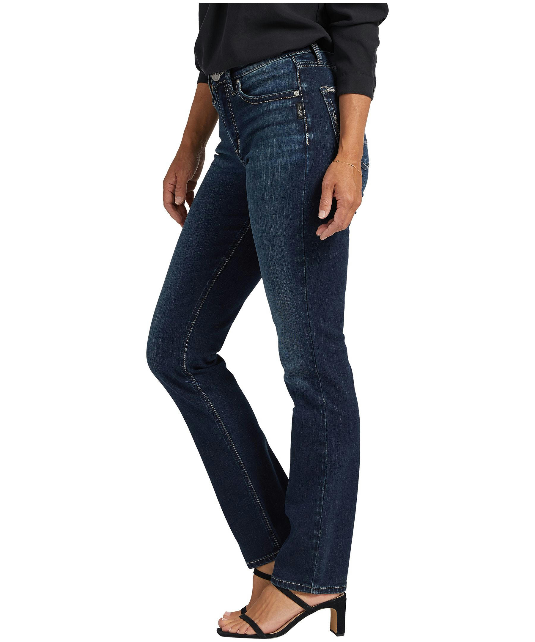 Silver Women's Avery High Rise Straight Leg Jeans