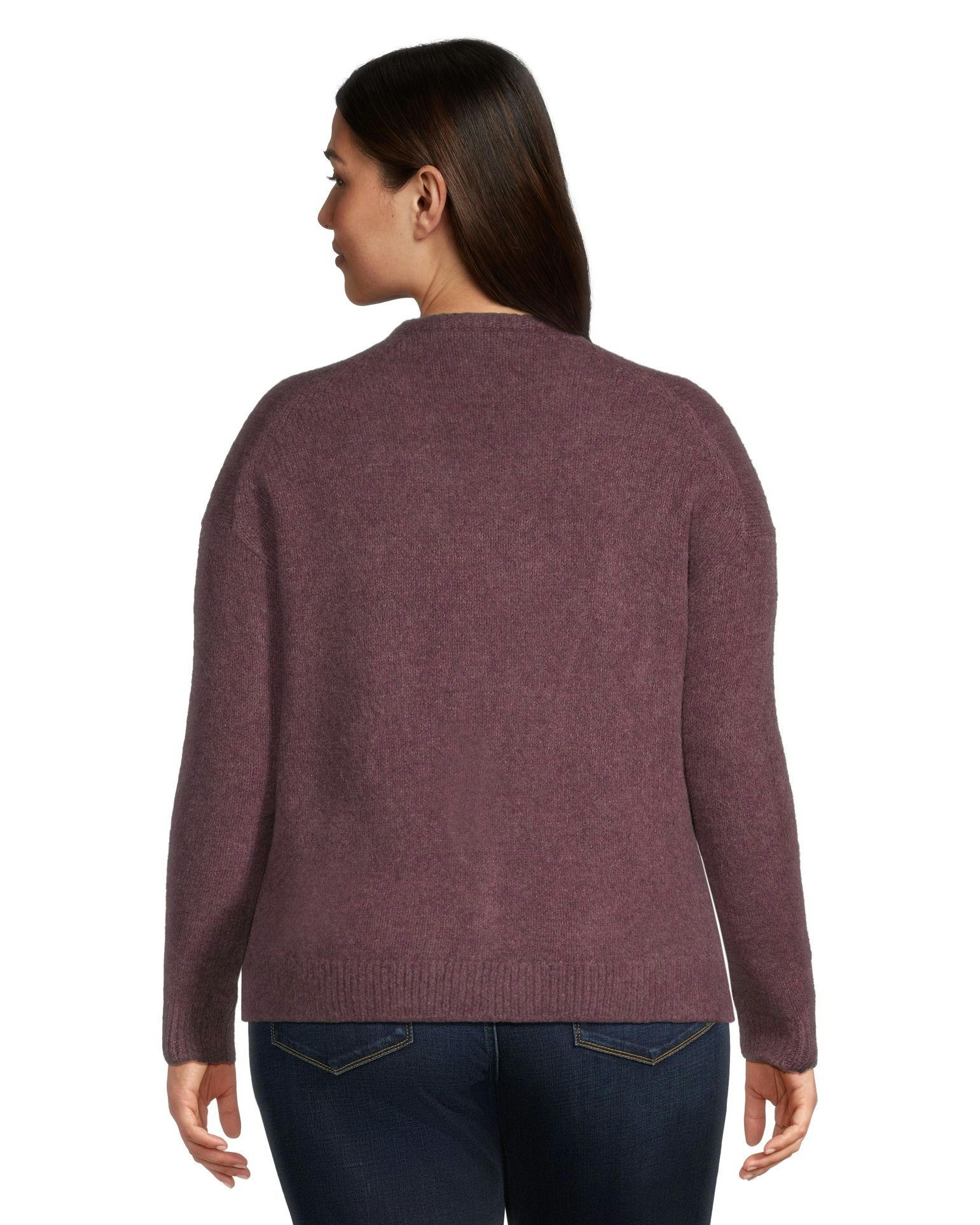 Denver Hayes Women's Luxe Supersoft Semi Fitted V Neck Pullover