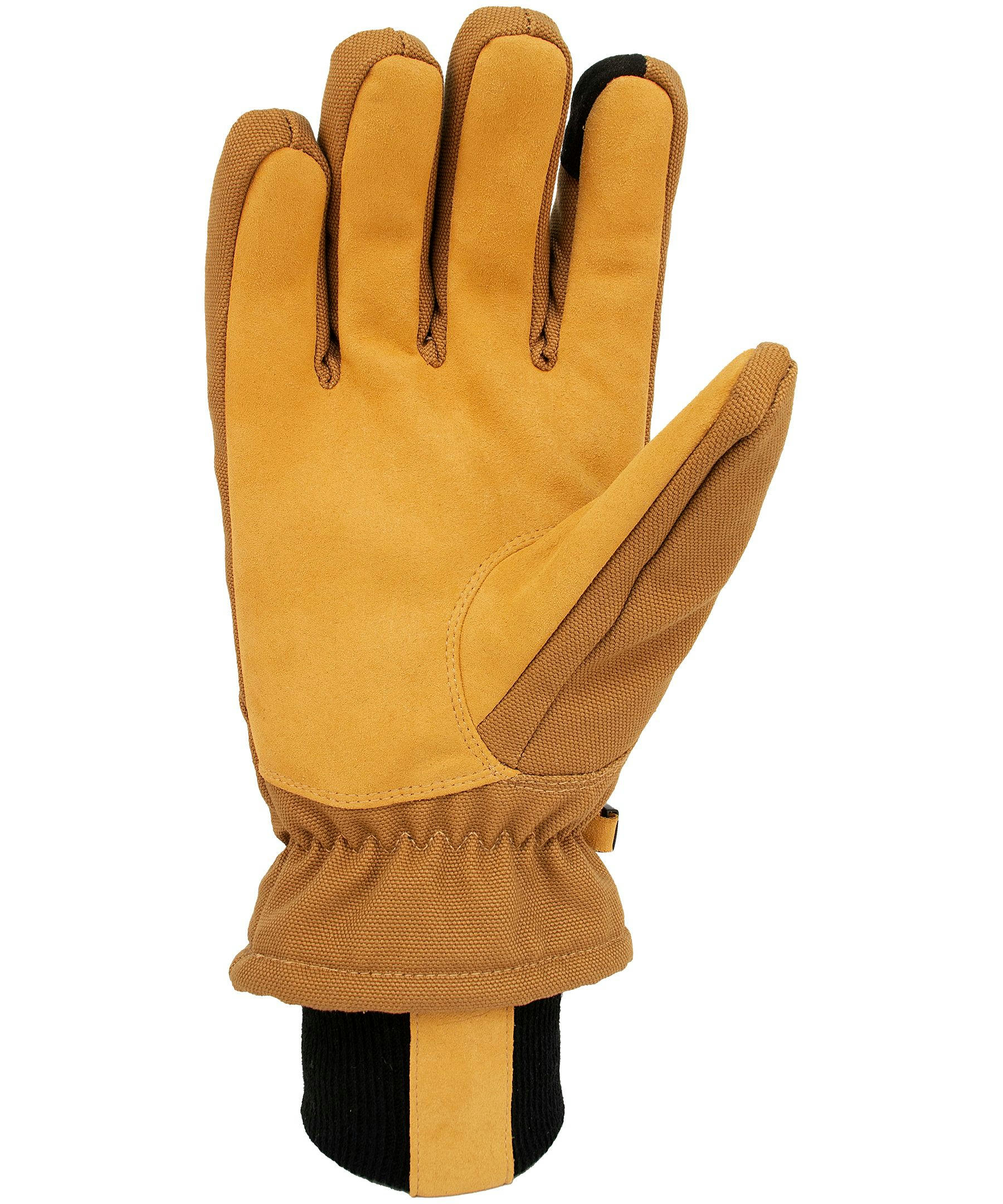 Carhartt Men's Ultra Soft Insulated Fast Dry Synthetic Leather Work Gloves - Carhartt Brown