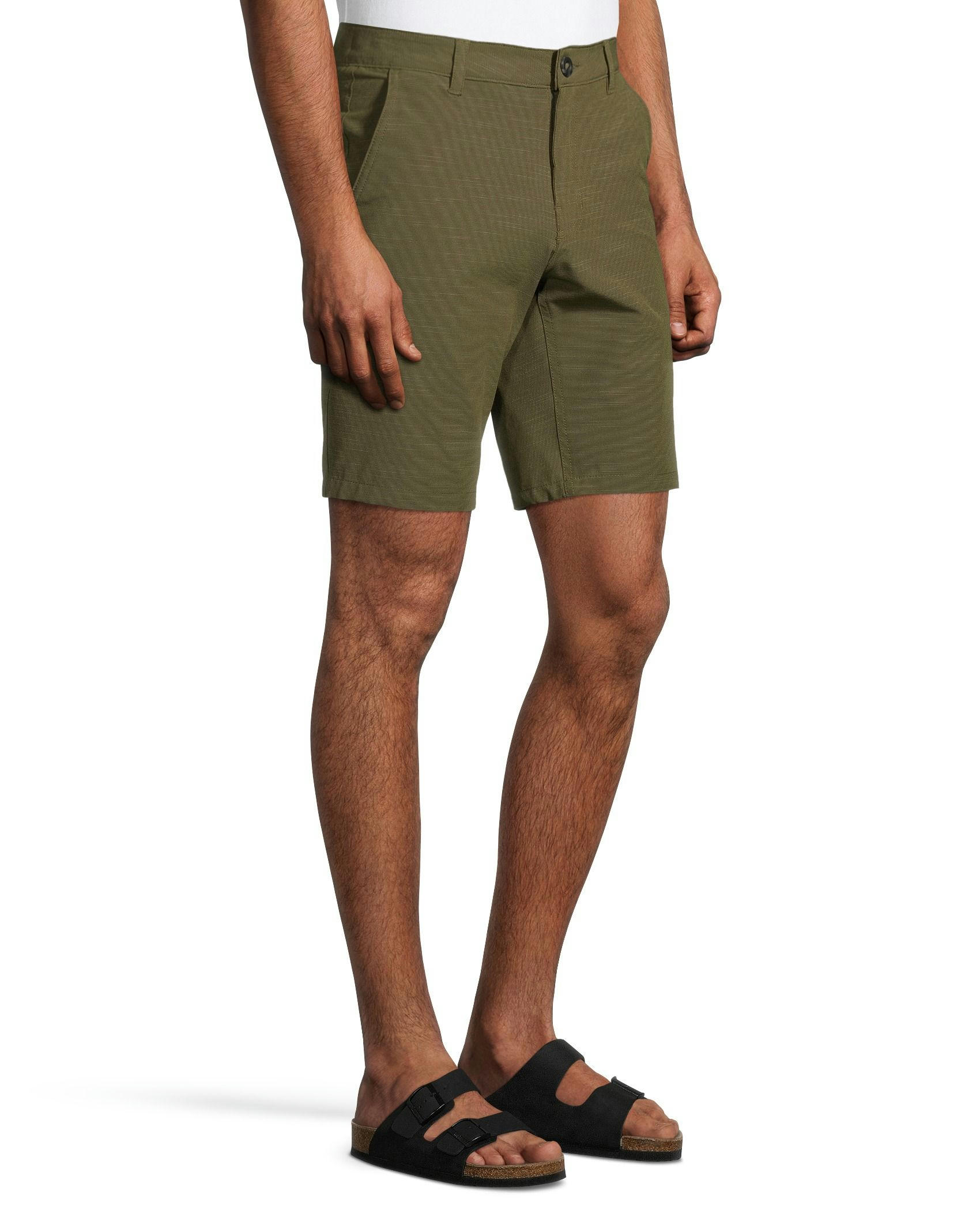 FarWest Mens End-On-End Mid Rise Quick Dry Stretch Hybrid Shorts