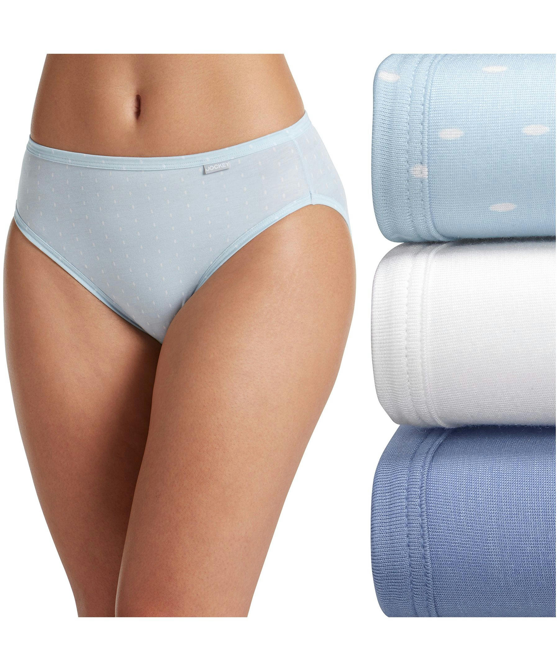 Jockey Women's 3 Pack Elance Supersoft Underwear French Cut Panties