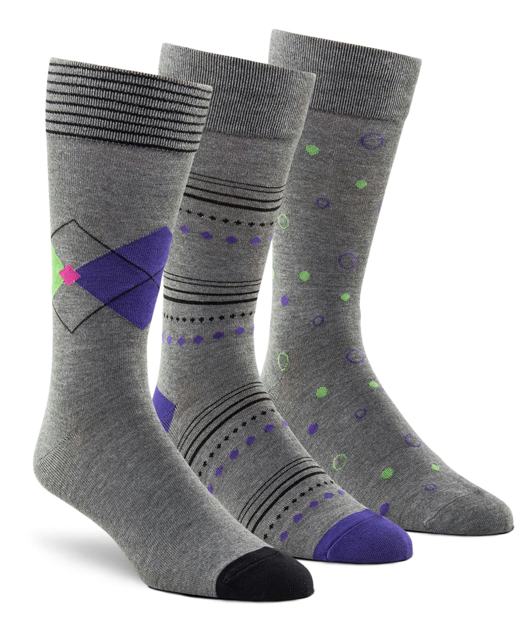 Denver Hayes Men's 3 Pack Bogo Casual Crew Socks